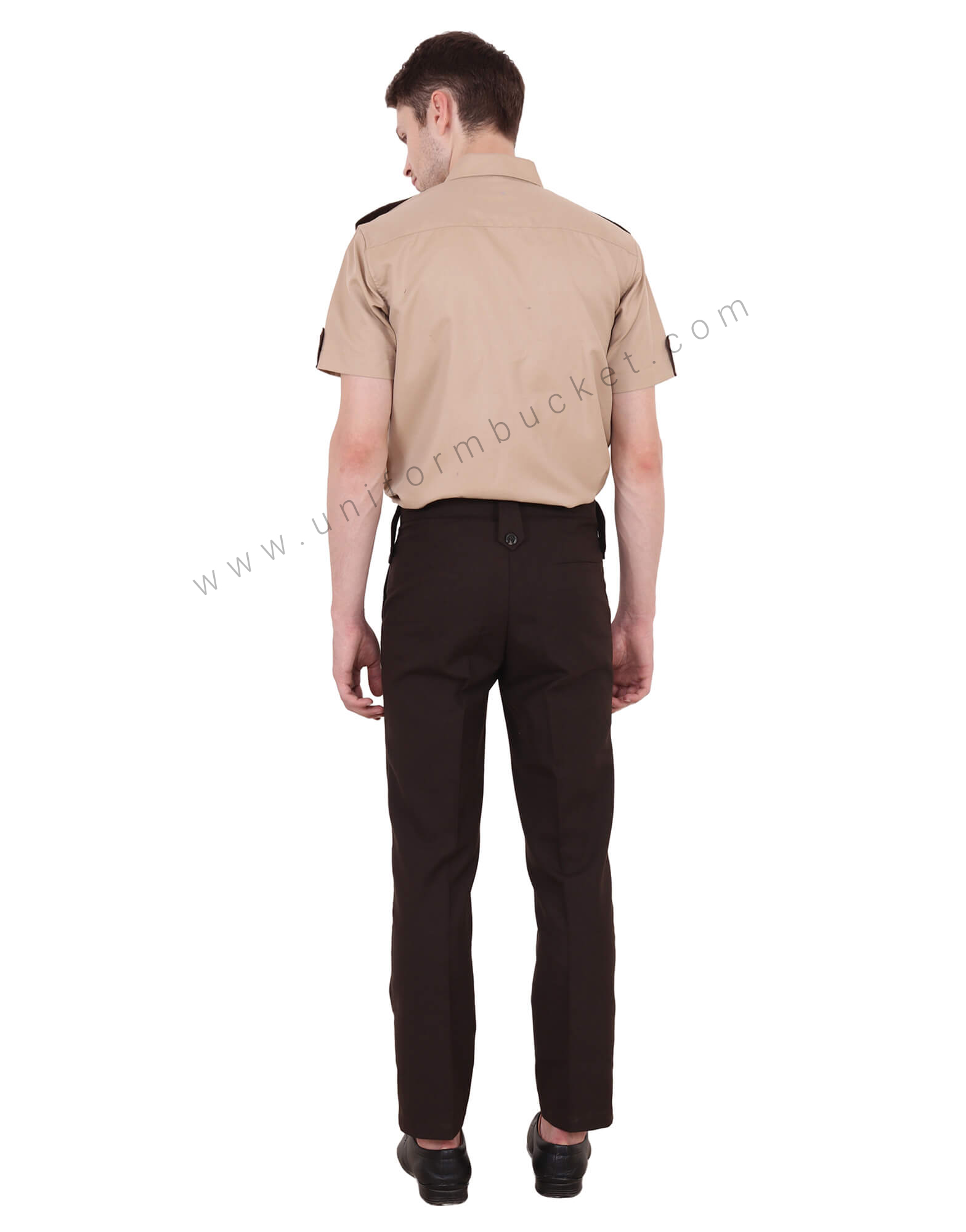 Beige &  Brown Security Guard Shirt  