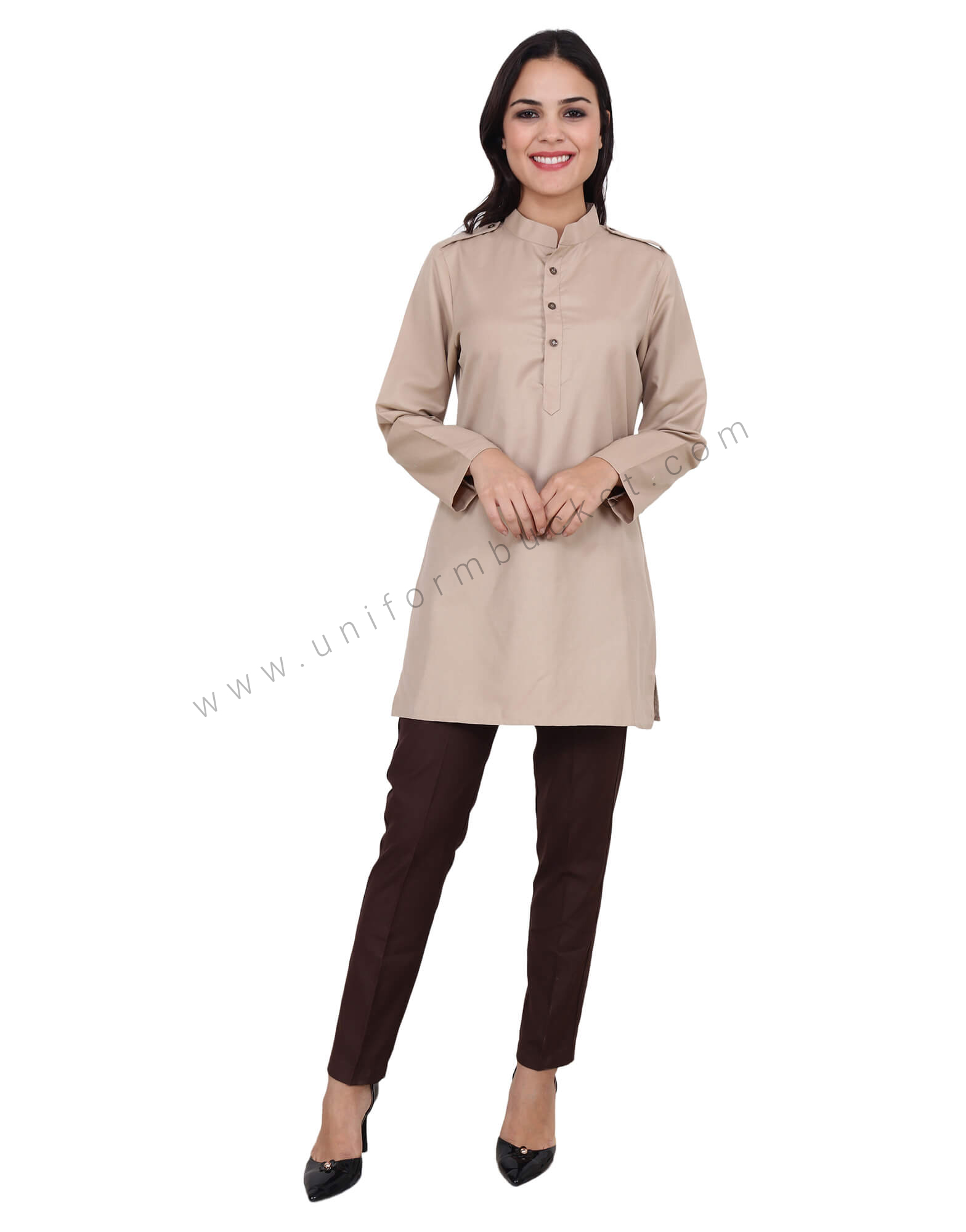 Beige Security Guard kurta For Female