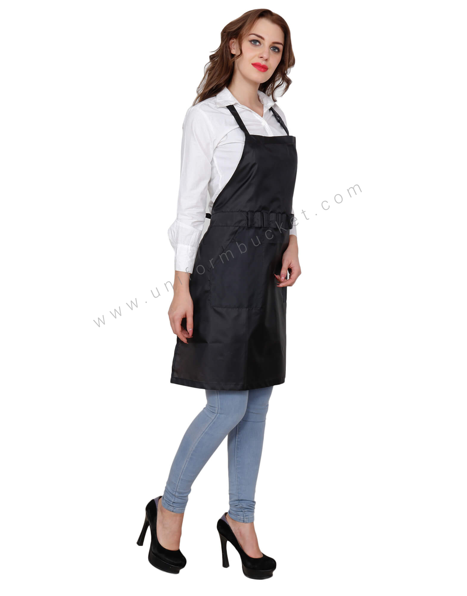 Black Bib Apron With Multi Utility Loops