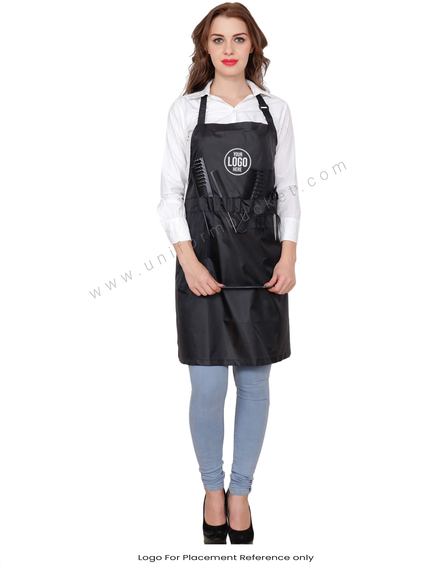 Black Bib Apron With Multi Utility Loops