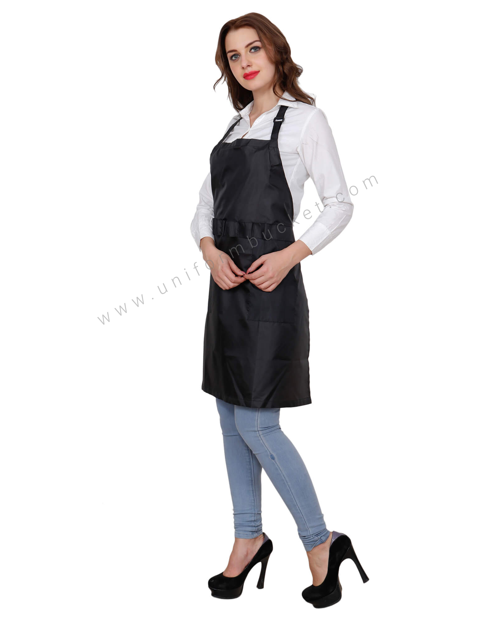 Black Bib Apron With Multi Utility Loops