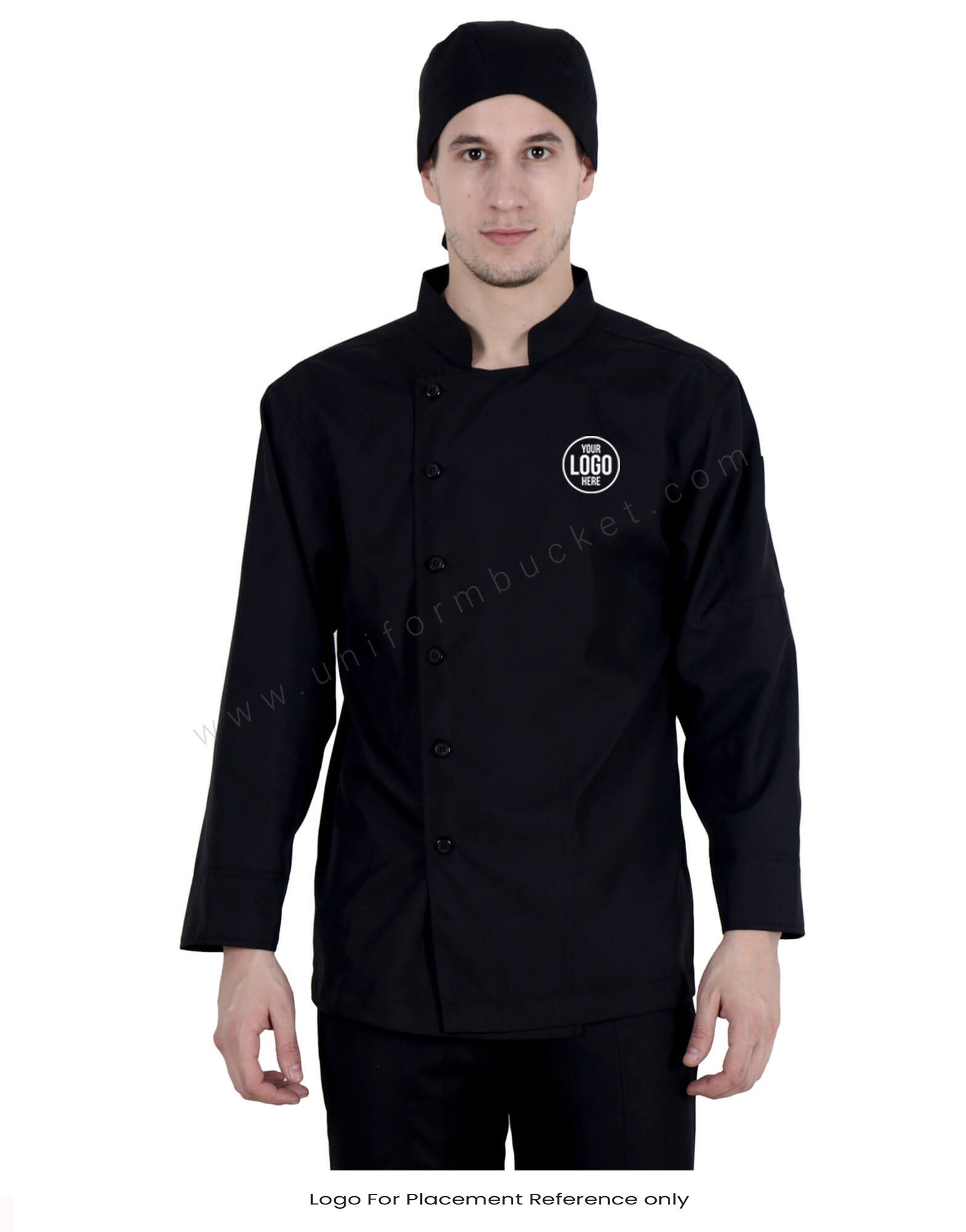 Black Chef Jacket With Side Opening