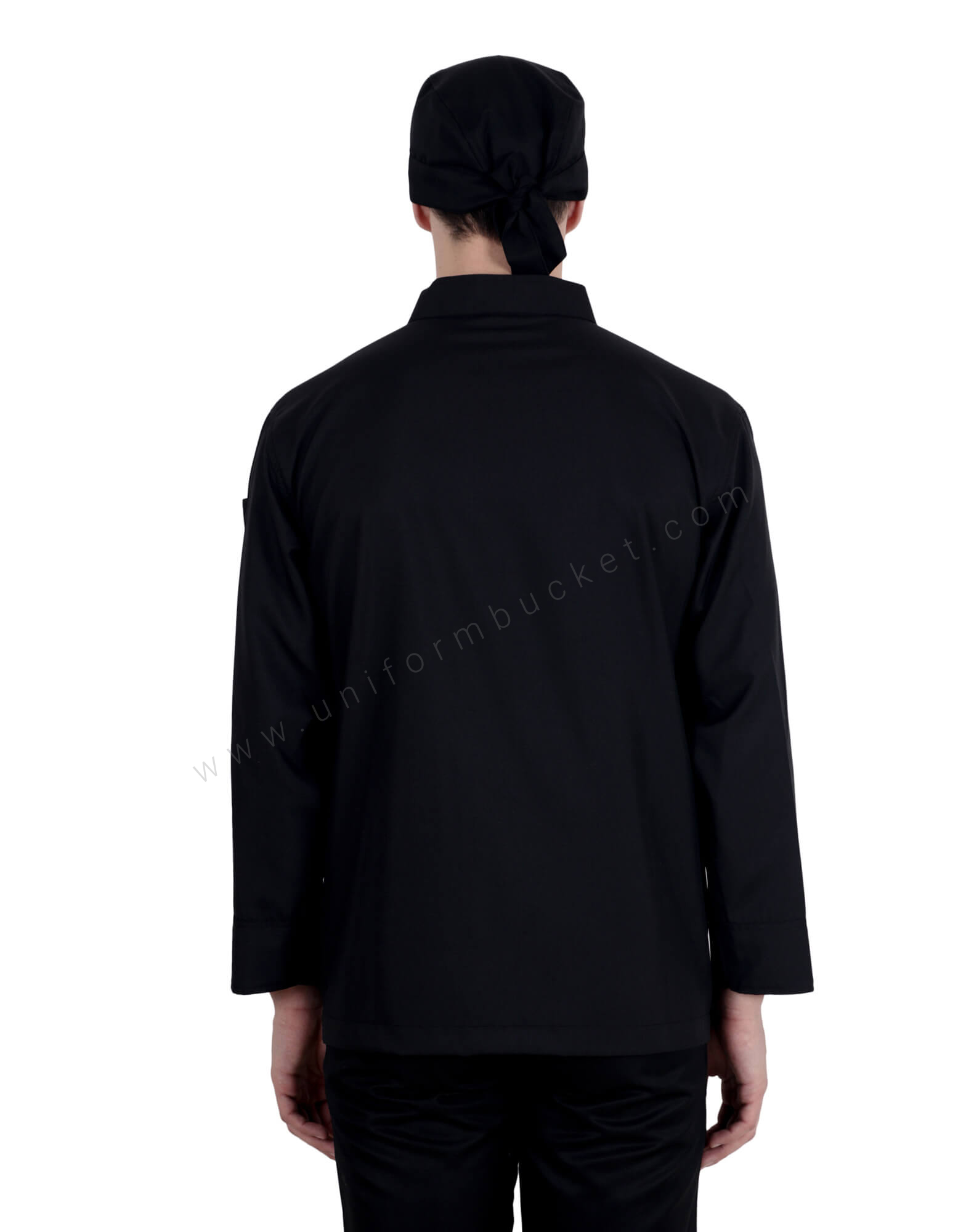Black Chef Jacket With Side Opening
