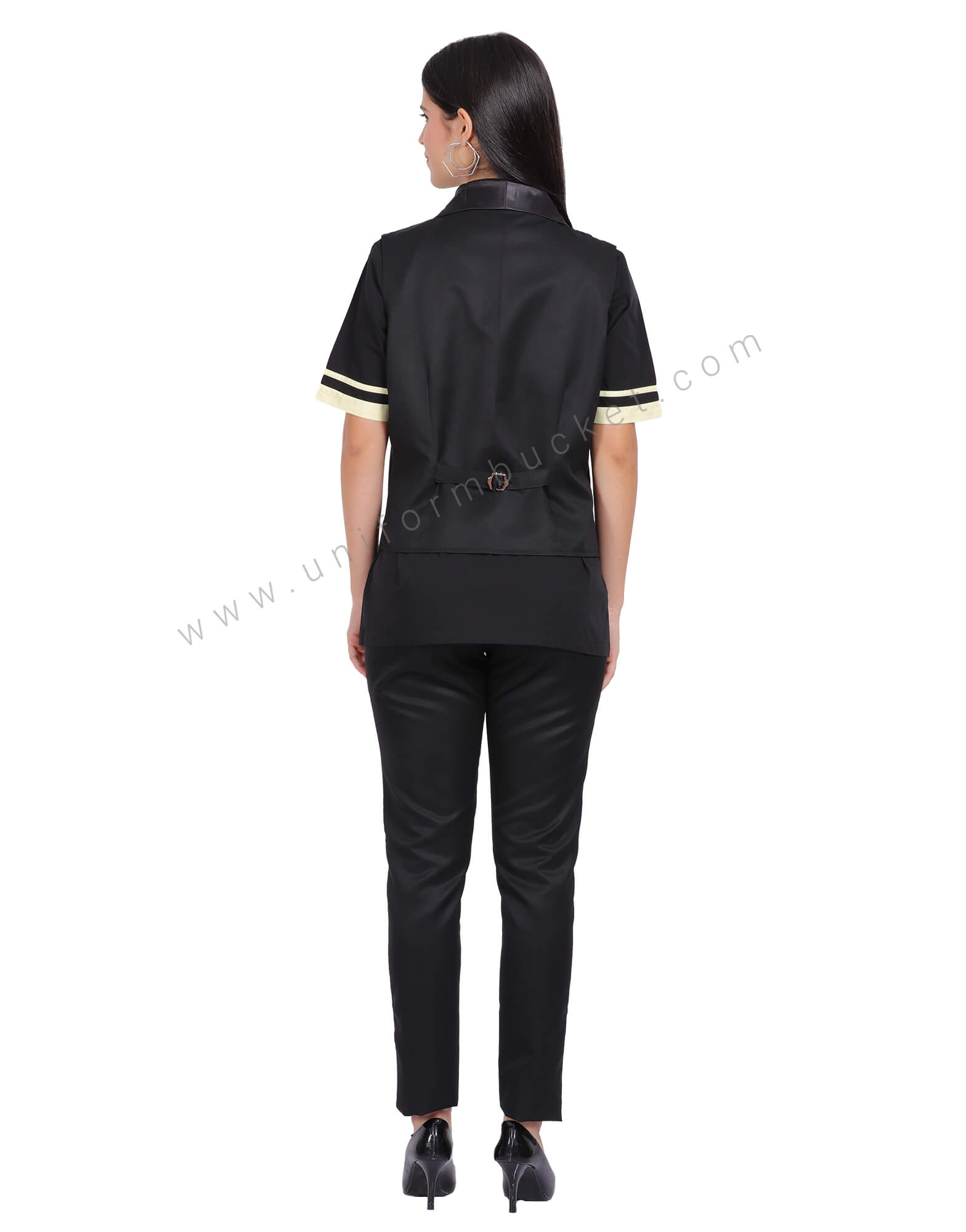 Black Female Designer vest coat