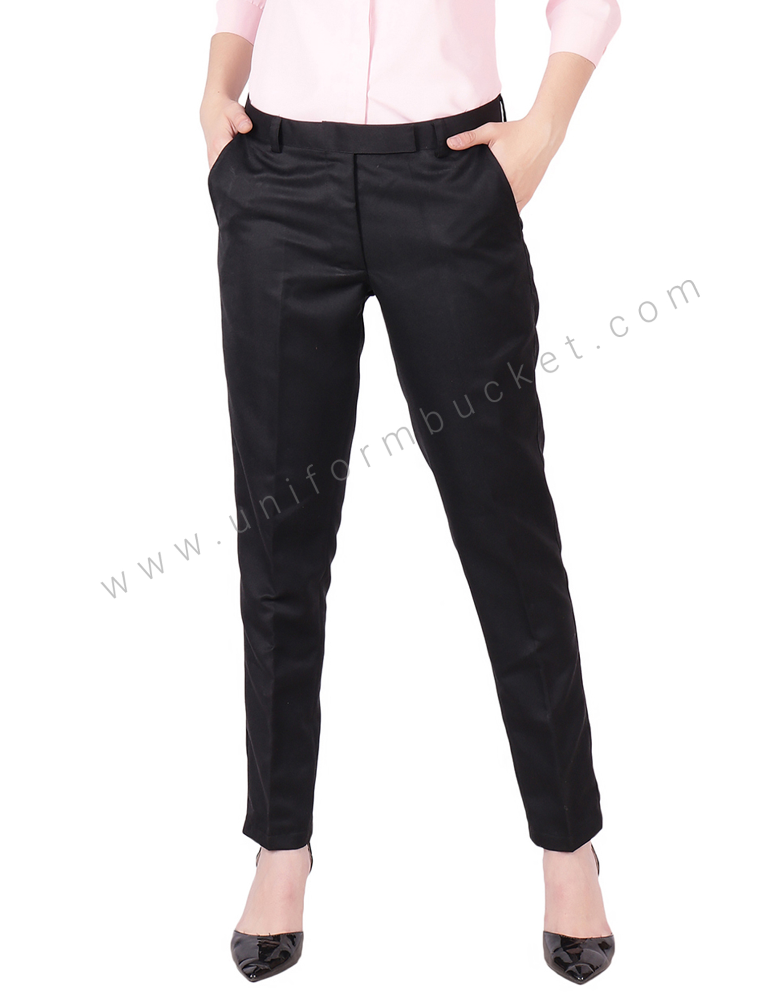 Buy Women Black Solid Formal Regular Fit Trousers Online - 764228 | Van  Heusen-hangkhonggiare.com.vn