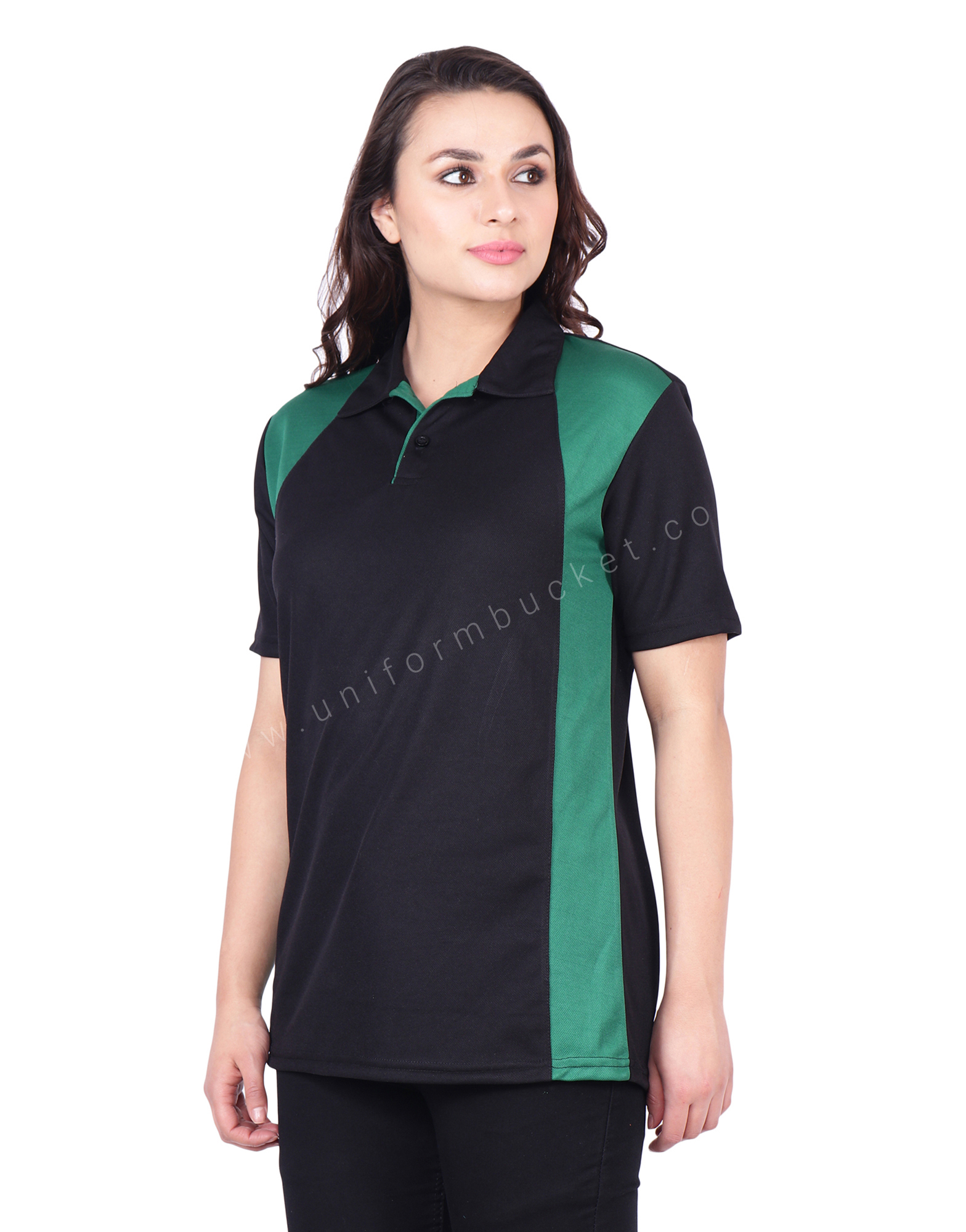 Black & Green  Designer Polo T-Shirt