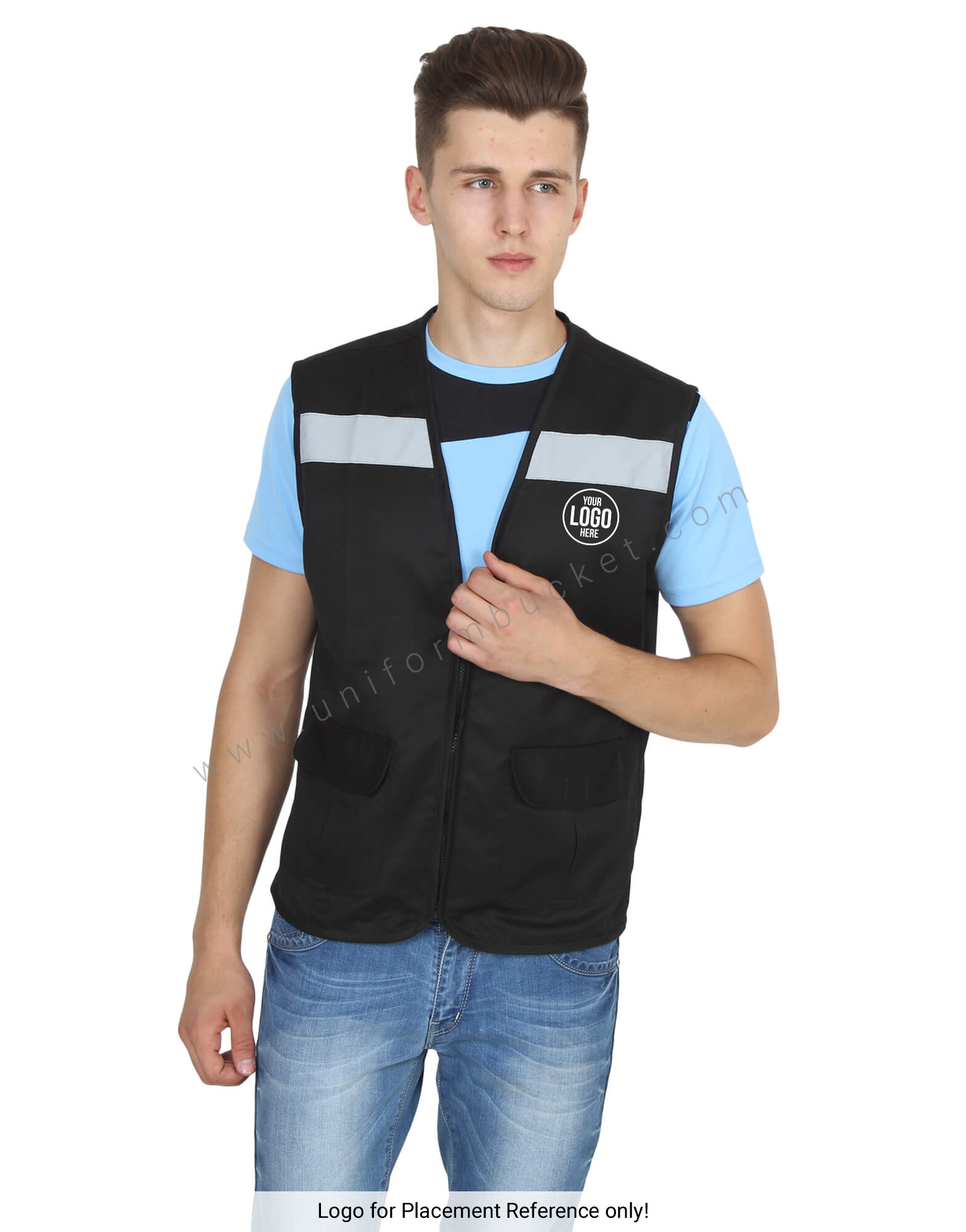 Buy Black High Visibility Vest For Men Online Best Prices in India
