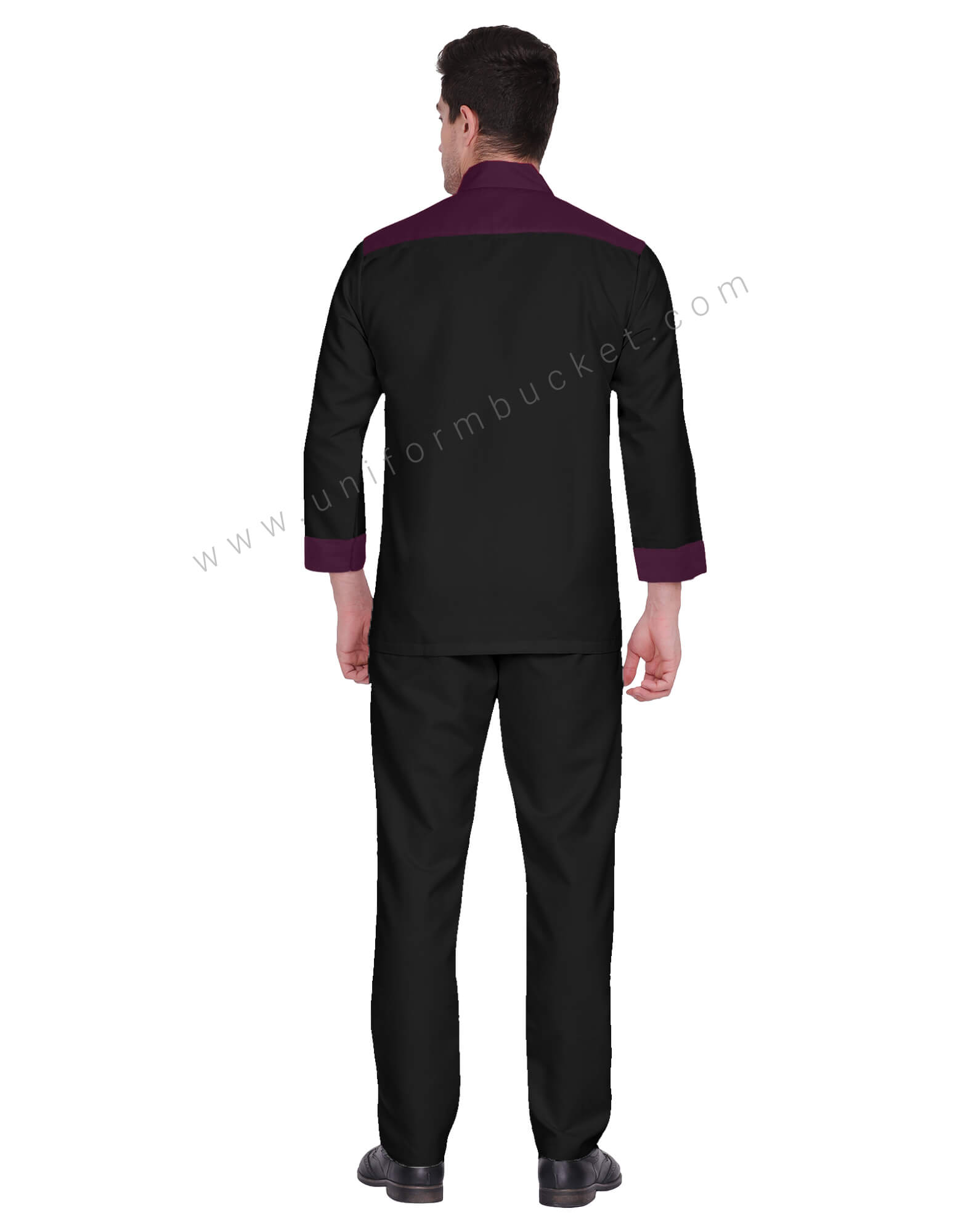 buy Black & Magenta designer Chef Coat For Men Online Best Prices in