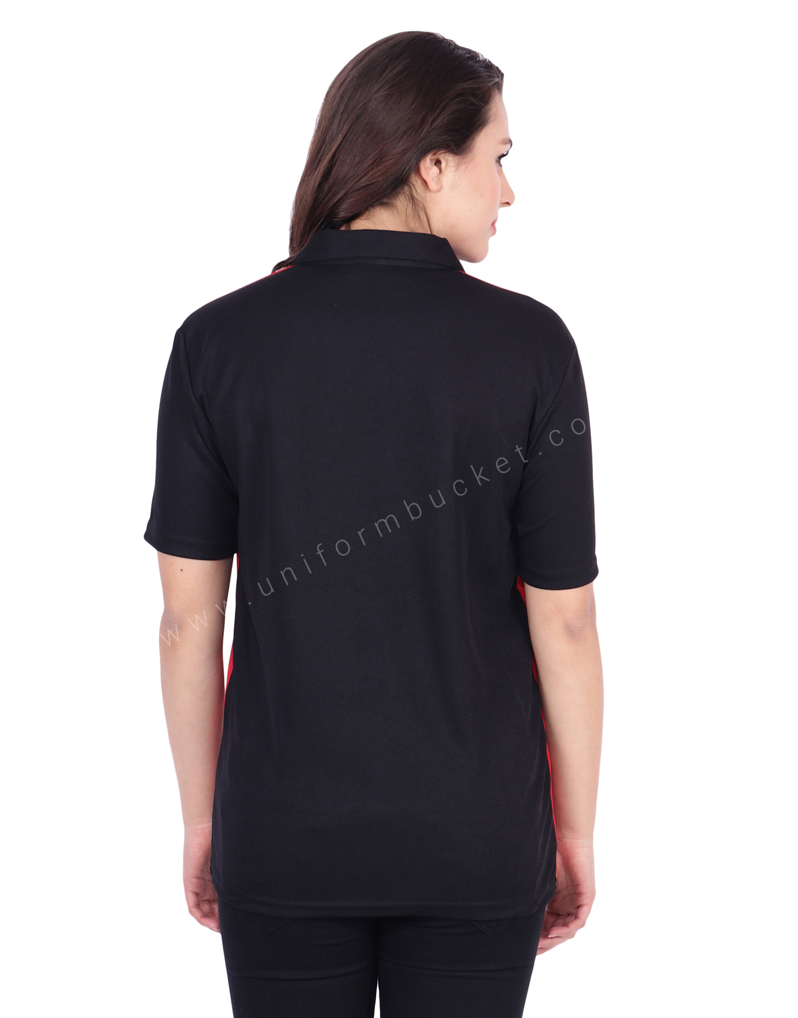 Black & Magenta Polo T-Shirt