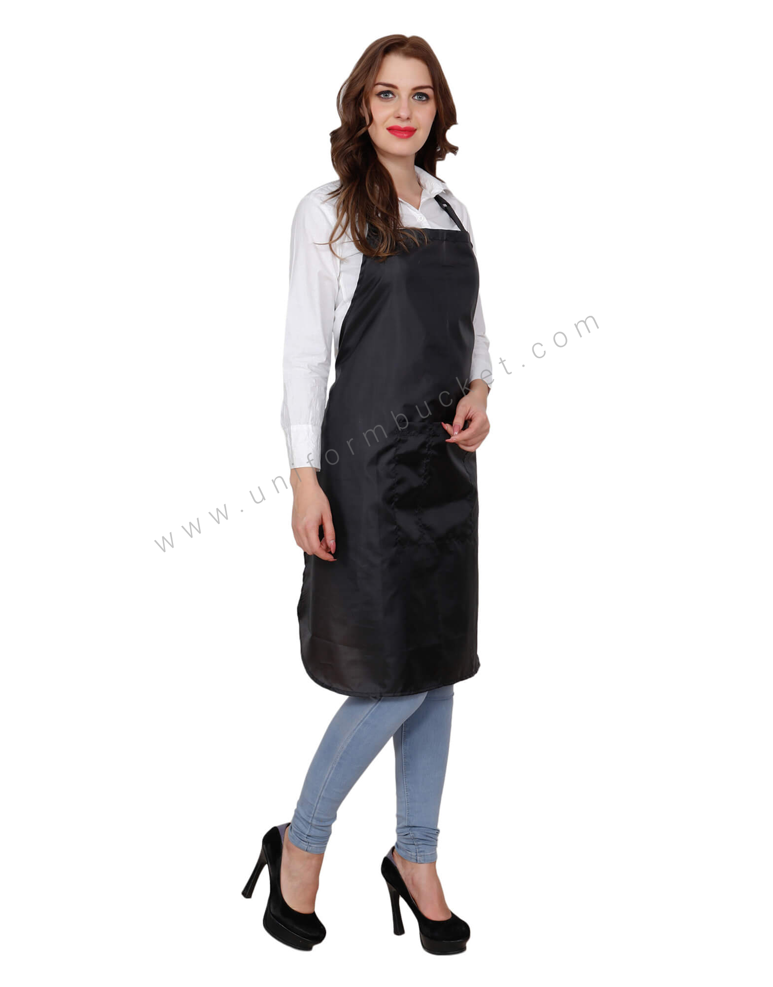 Polyester Black Apron With Adjuster