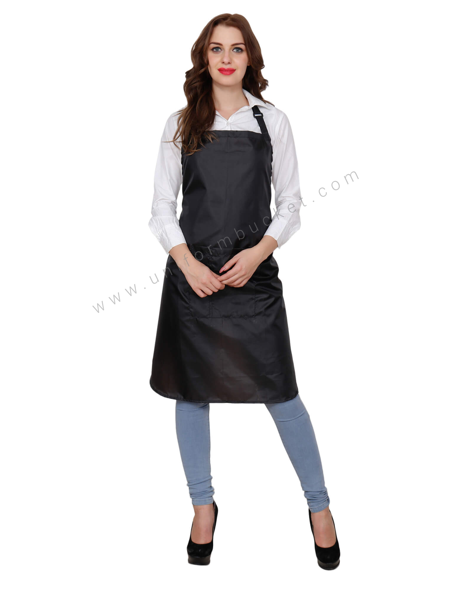 Polyester Black Apron With Adjuster