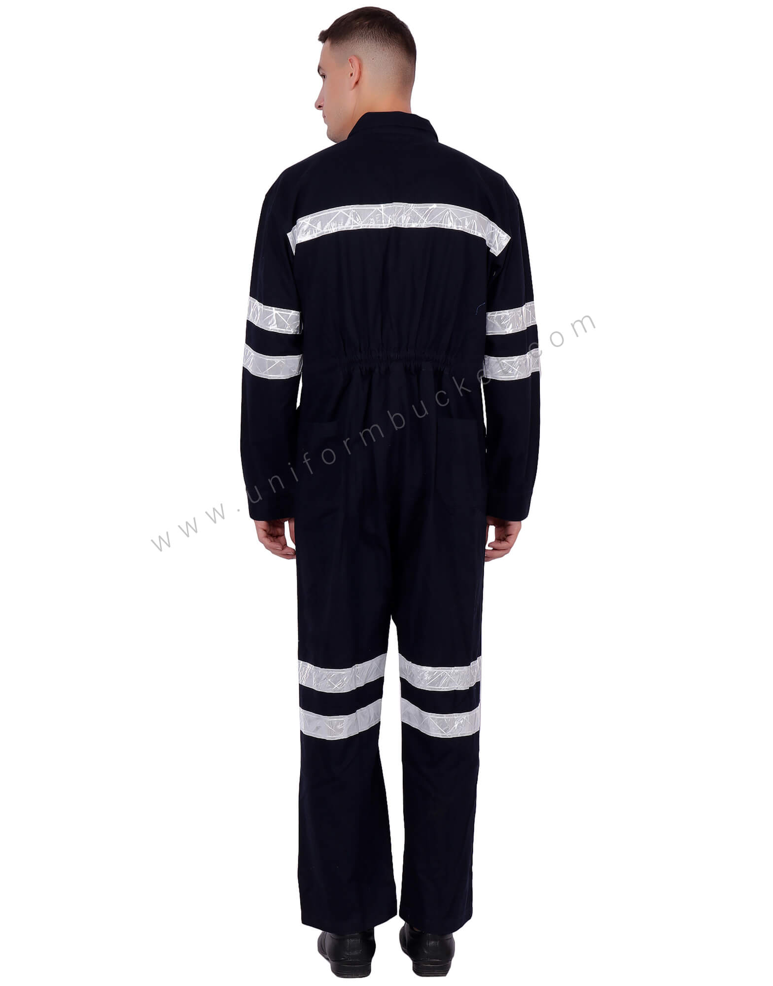 Black Overall With Visibility Stripes