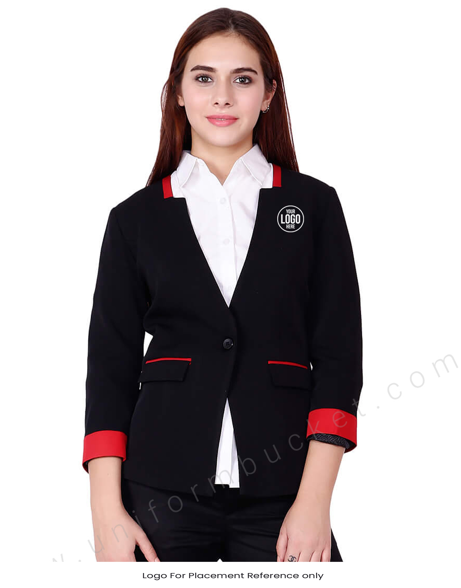 Buy Corporate Blazer With Red Trims For Women Online Best Prices in India UNIFORM BUCKET