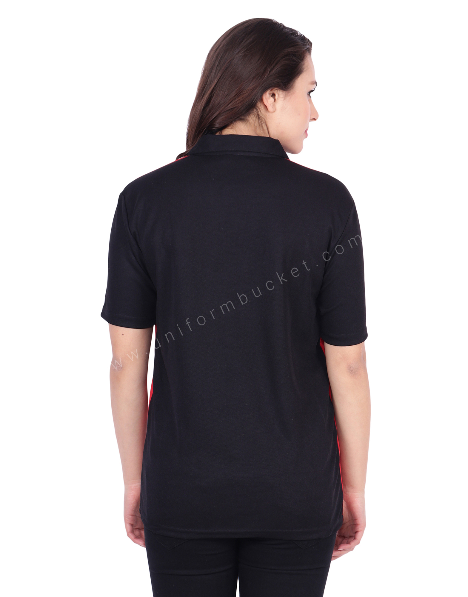 Black & Red  Designer Polo T-Shirt
