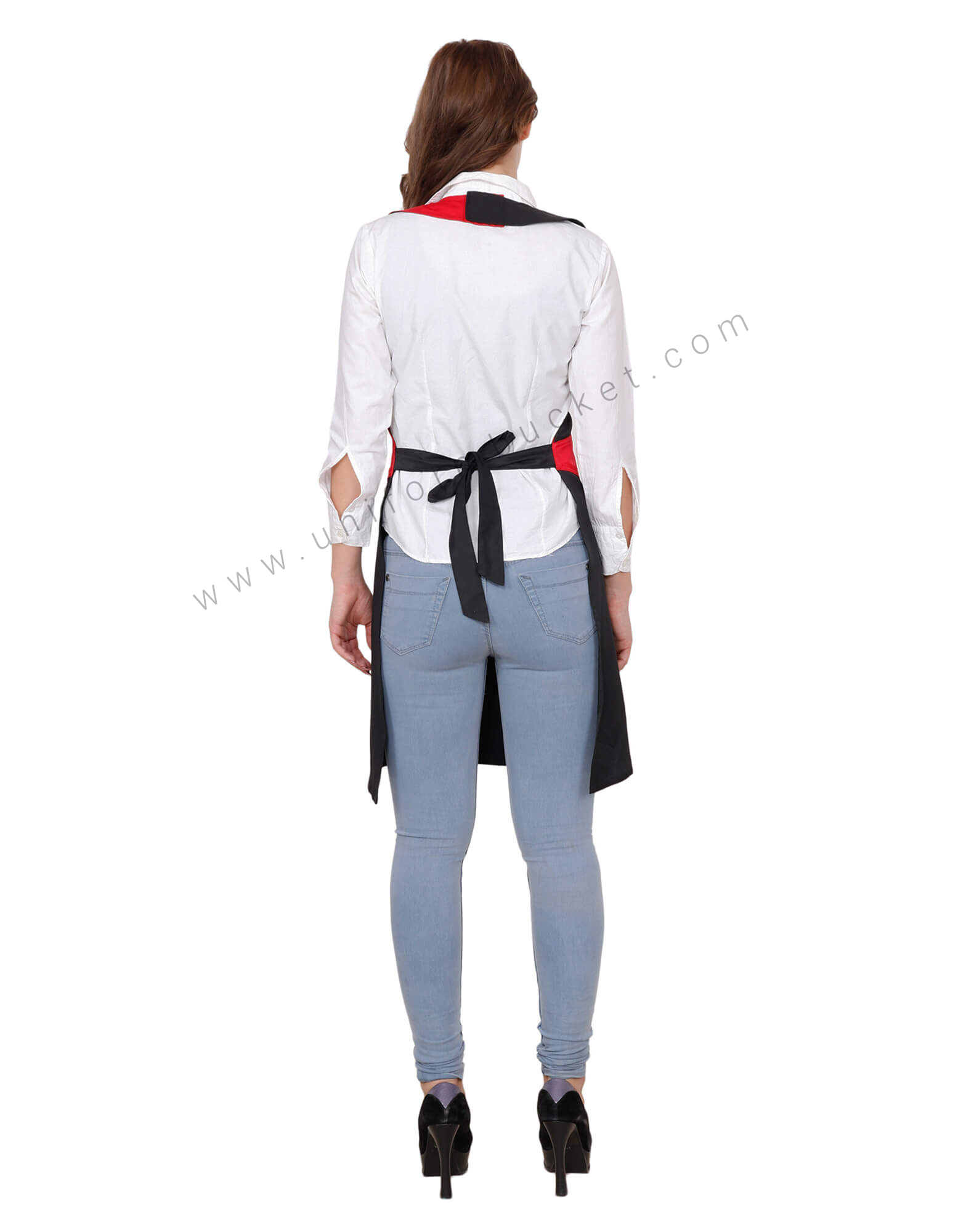 Double Tone Crossover Apron With Patch Pocket