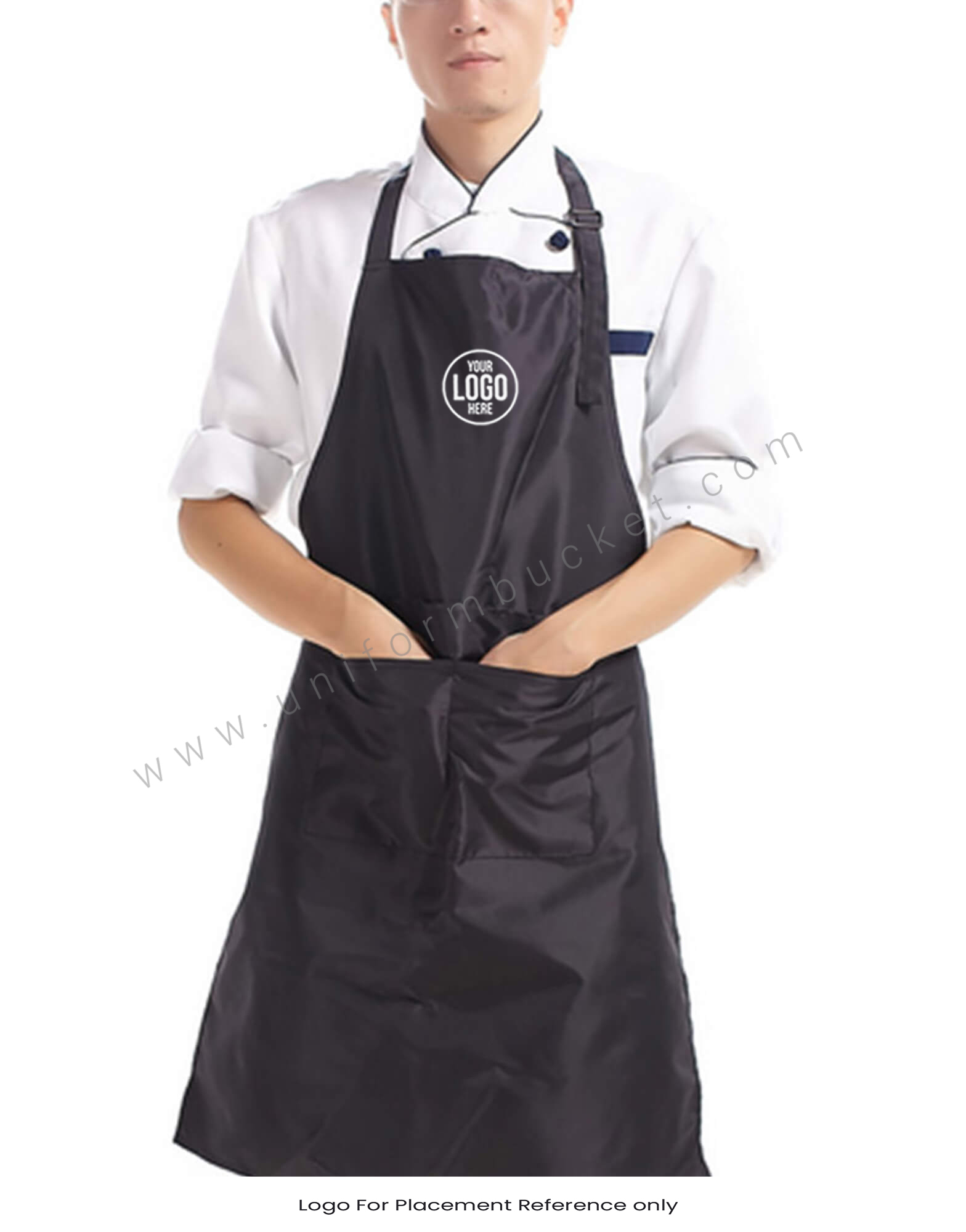 Black Salon Apron With Bib Adjuster