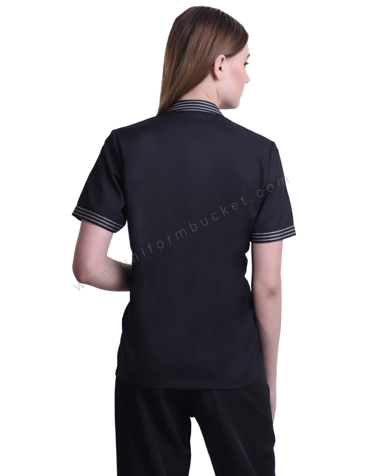 Black Top With T-Shirt Look For Women