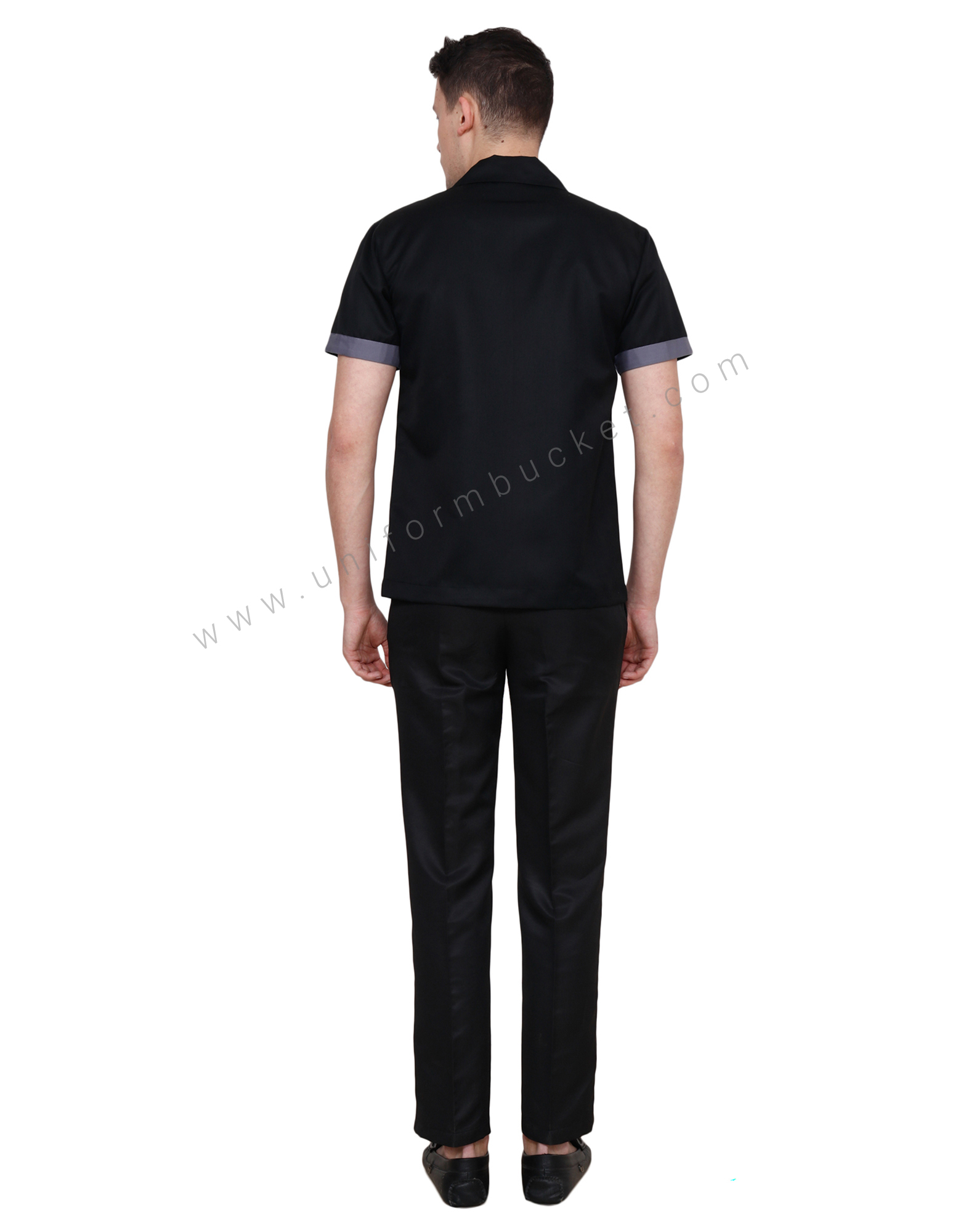 Notched Collar Black Tunic