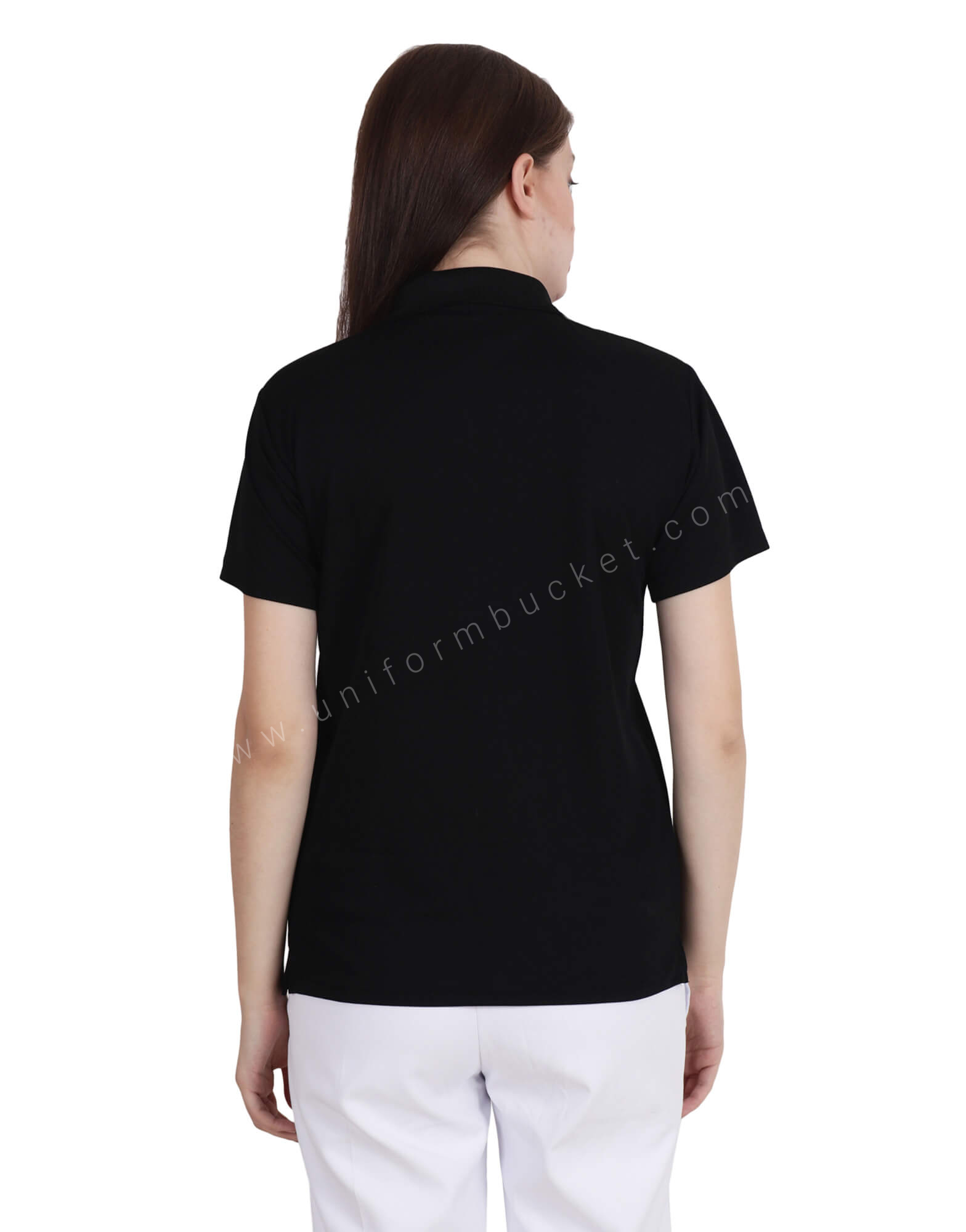 Buy Black Uniform Polo T Shirt For Female Online Best Prices in India UNIFORM BUCKET