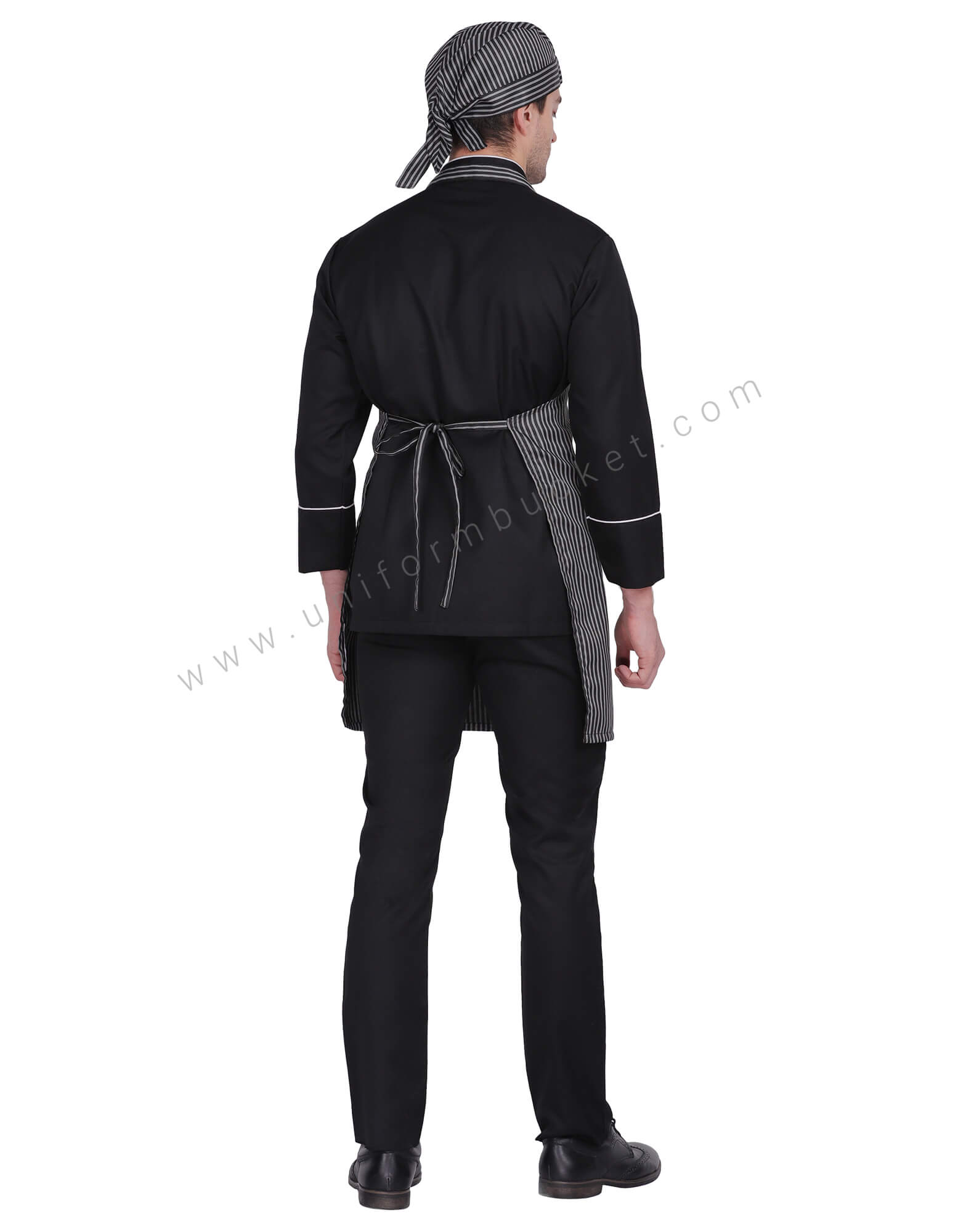 BLACK & WHITE LINING CHEF APRON