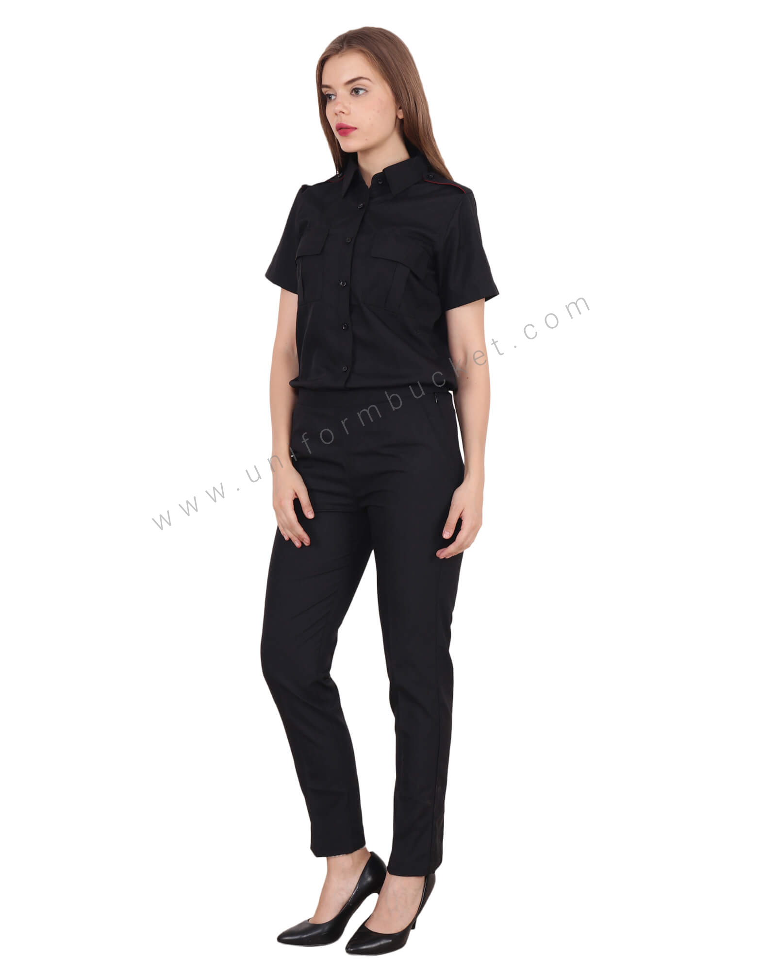 Black Security Guard Shirt For Female