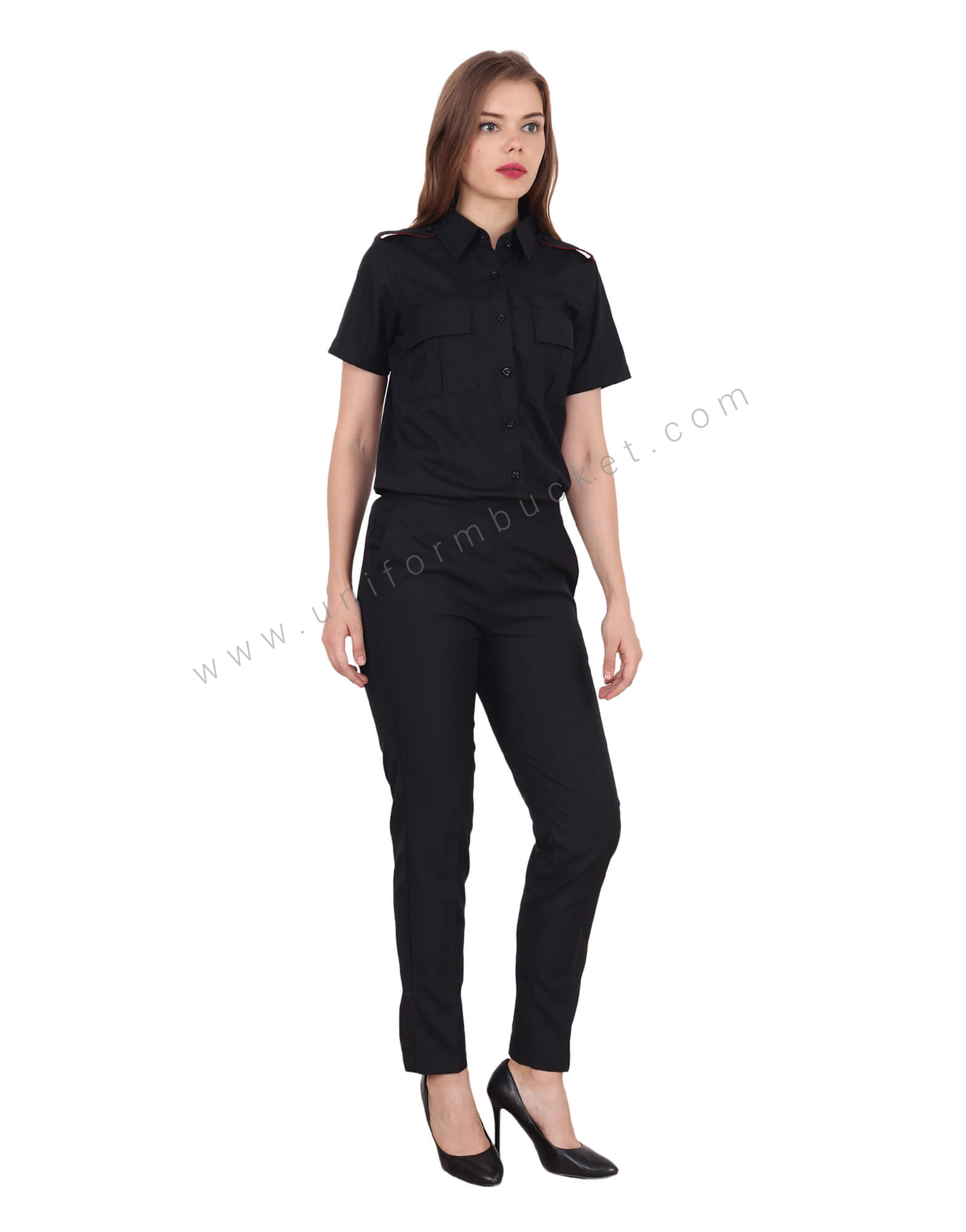 Black Security Guard Shirt For Female
