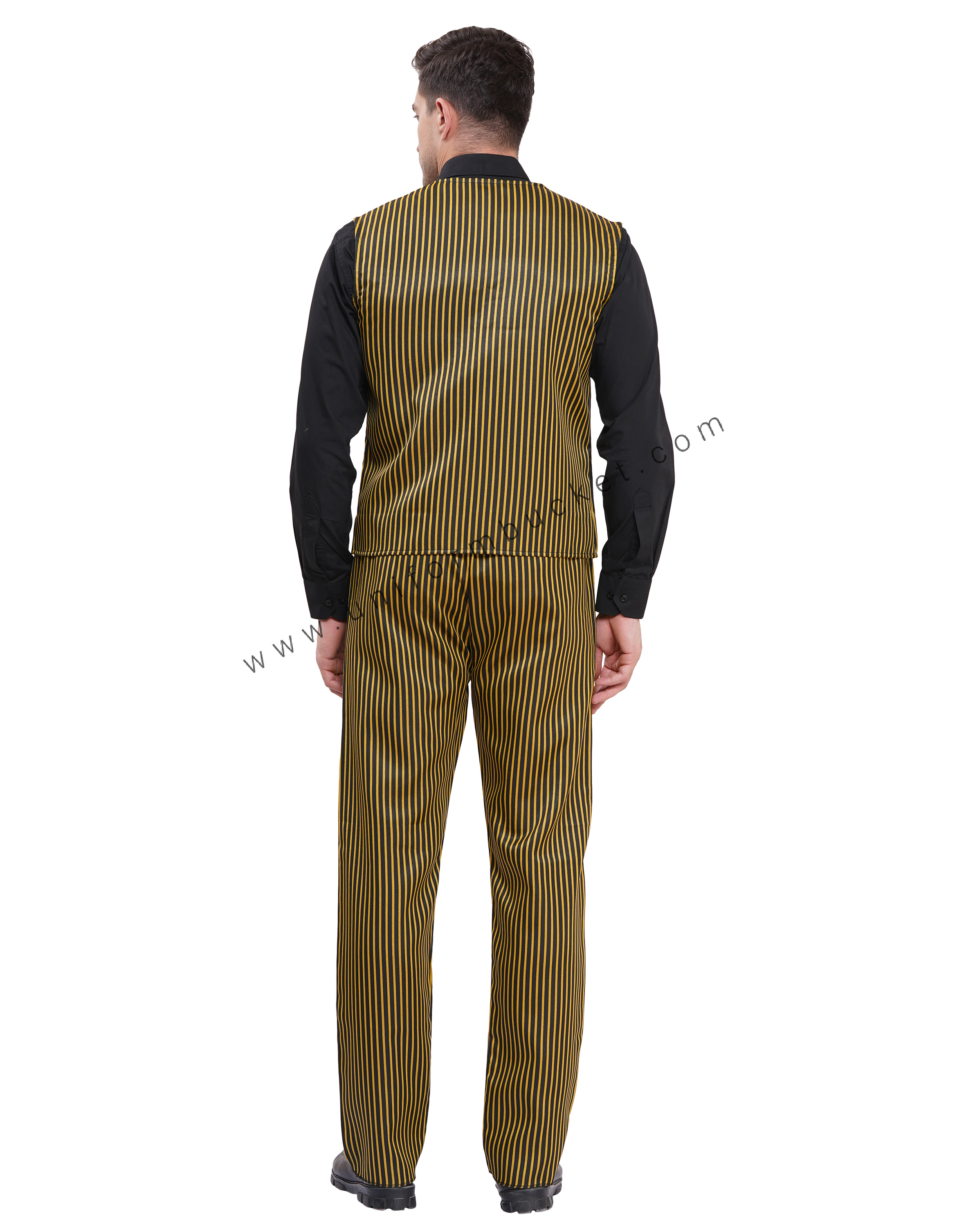 BLACK & YELLOW LINING MALE VEST COAT