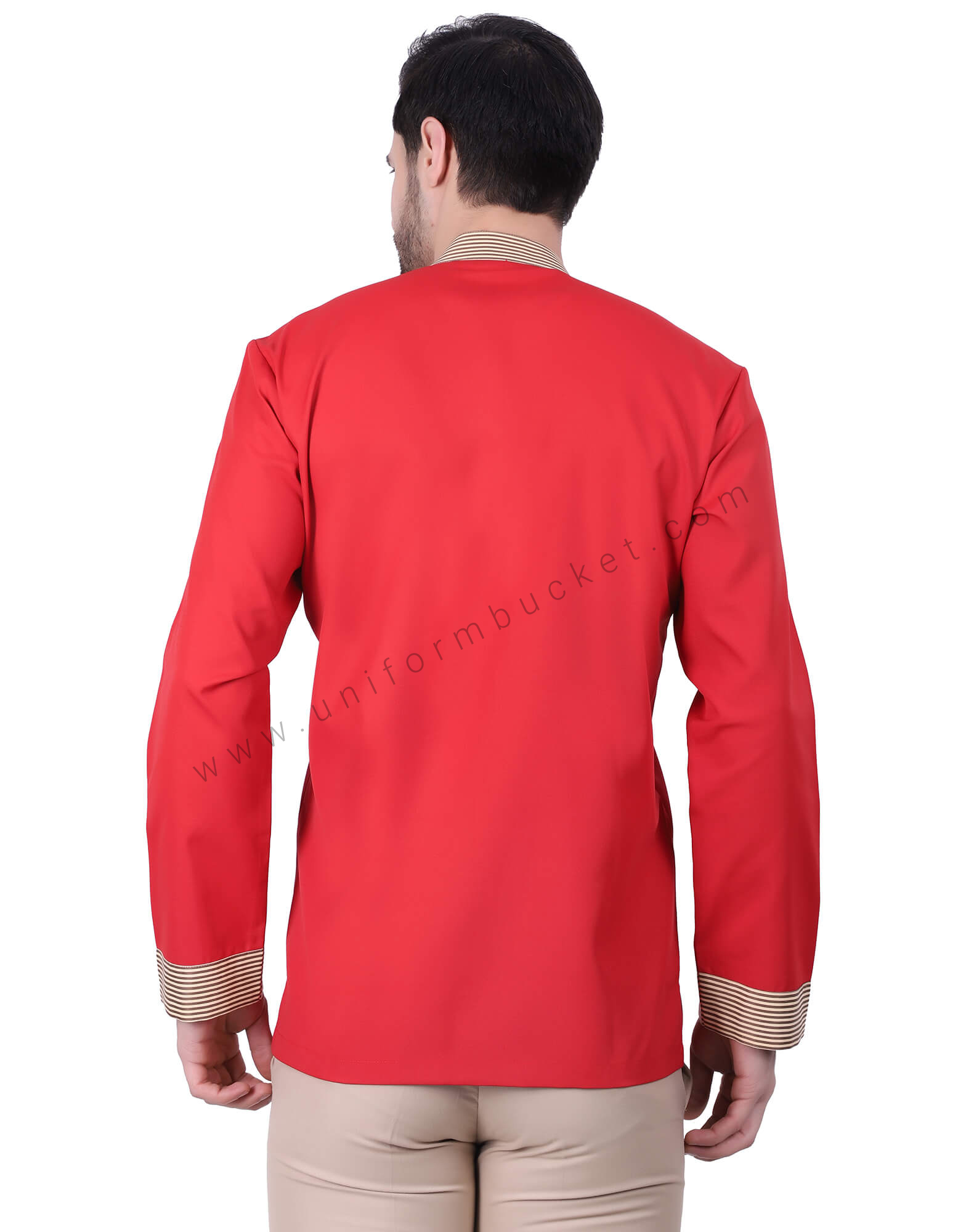 Blood Red Shirt With Stripe Pattern