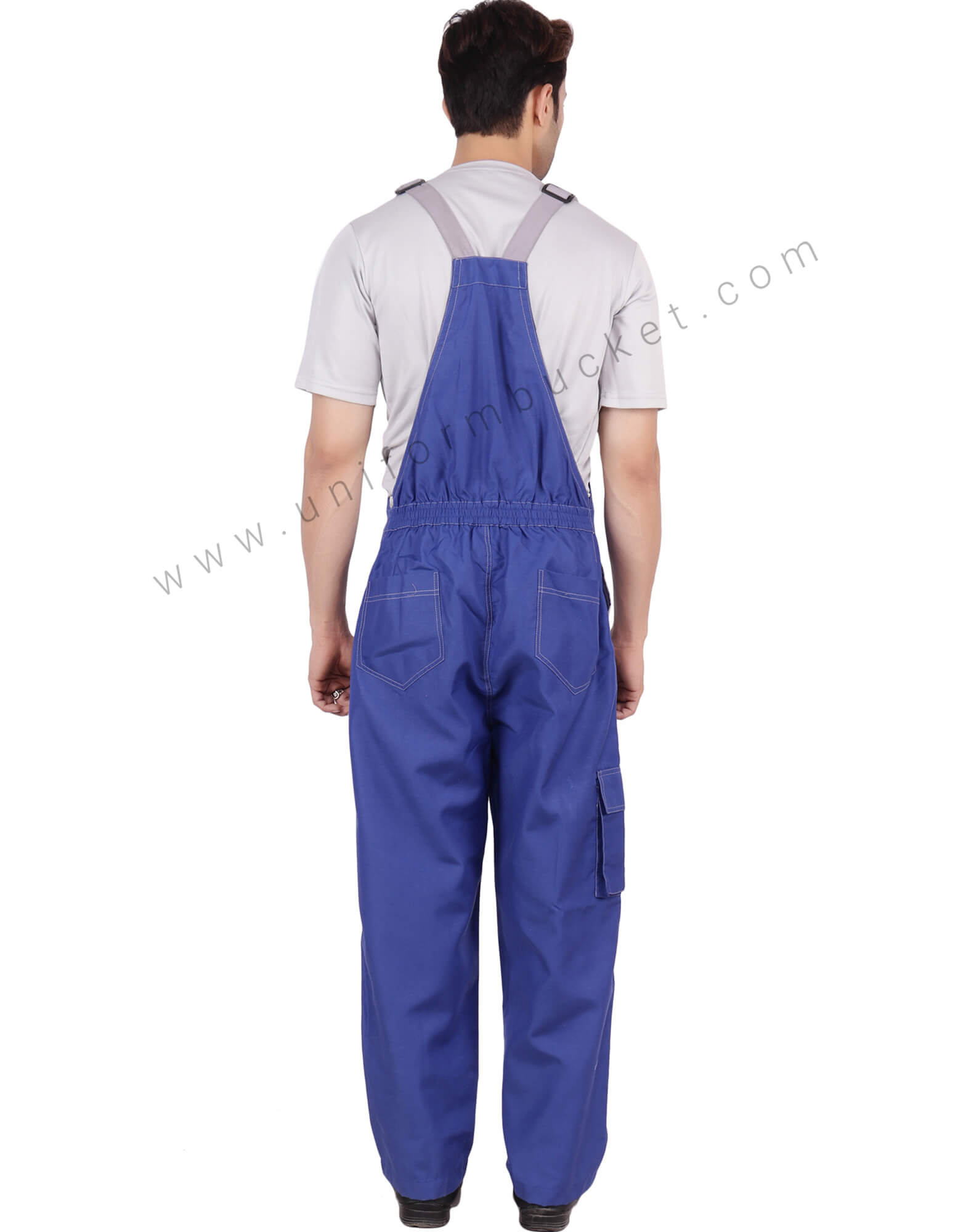 Blue Bib Dungaree With Functional Pockets