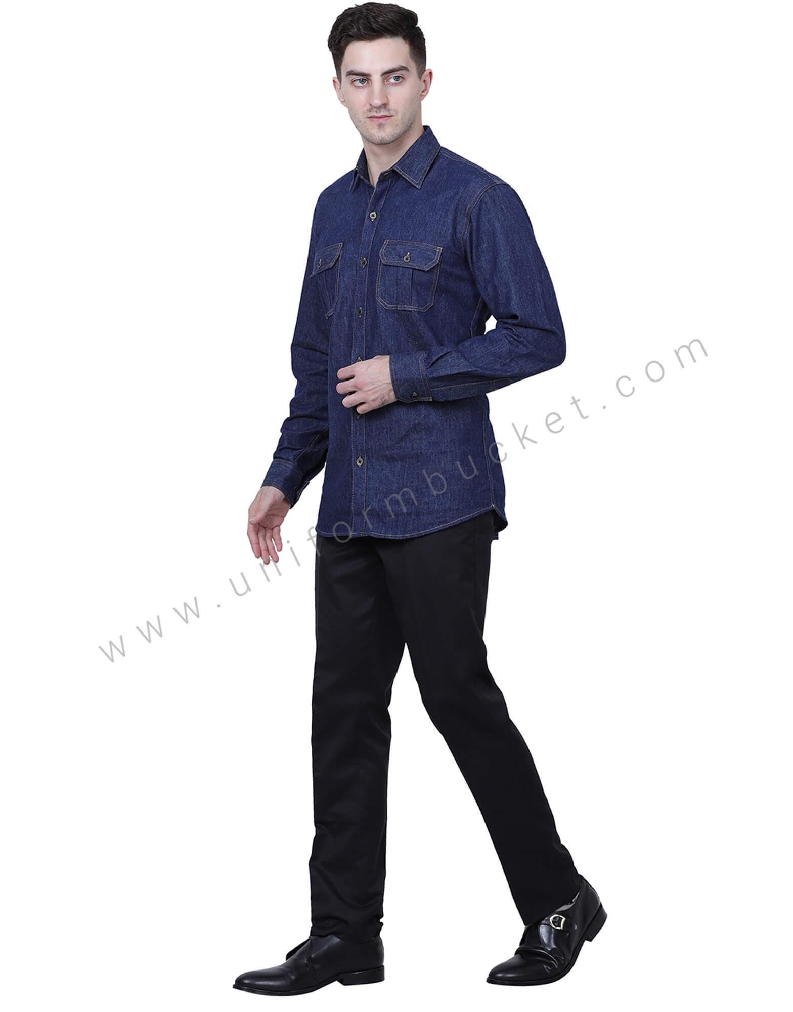 Dark Blue Denim Shirt
