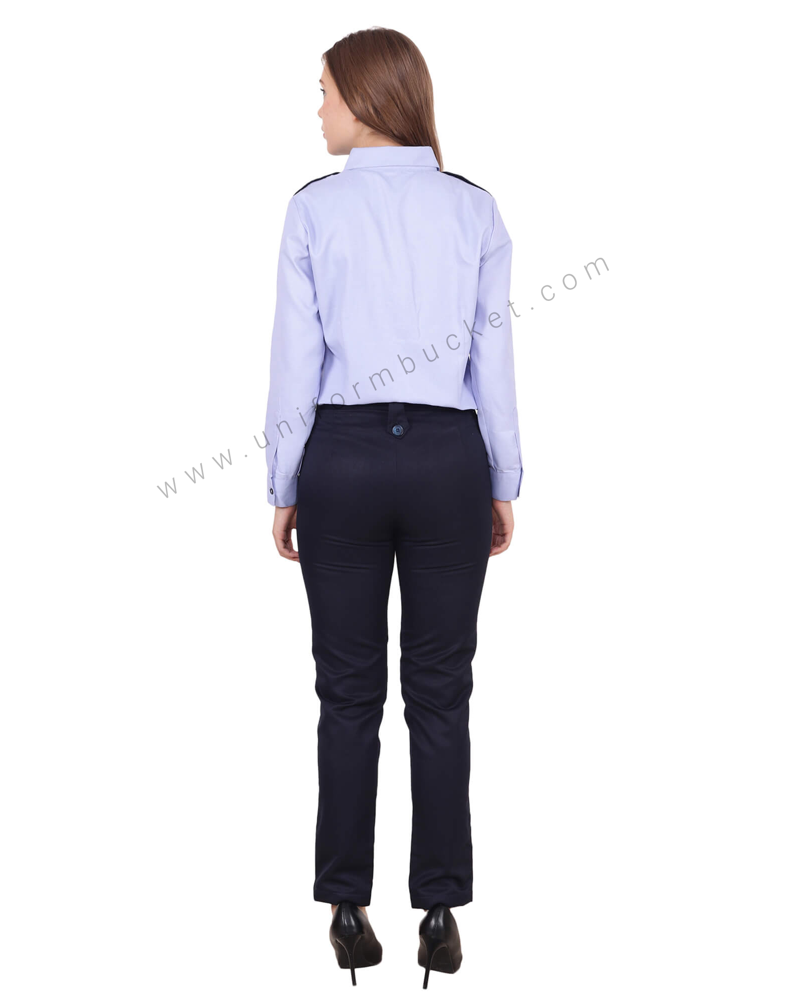 Blue & Navy Blue Security Guard Shirt For Female