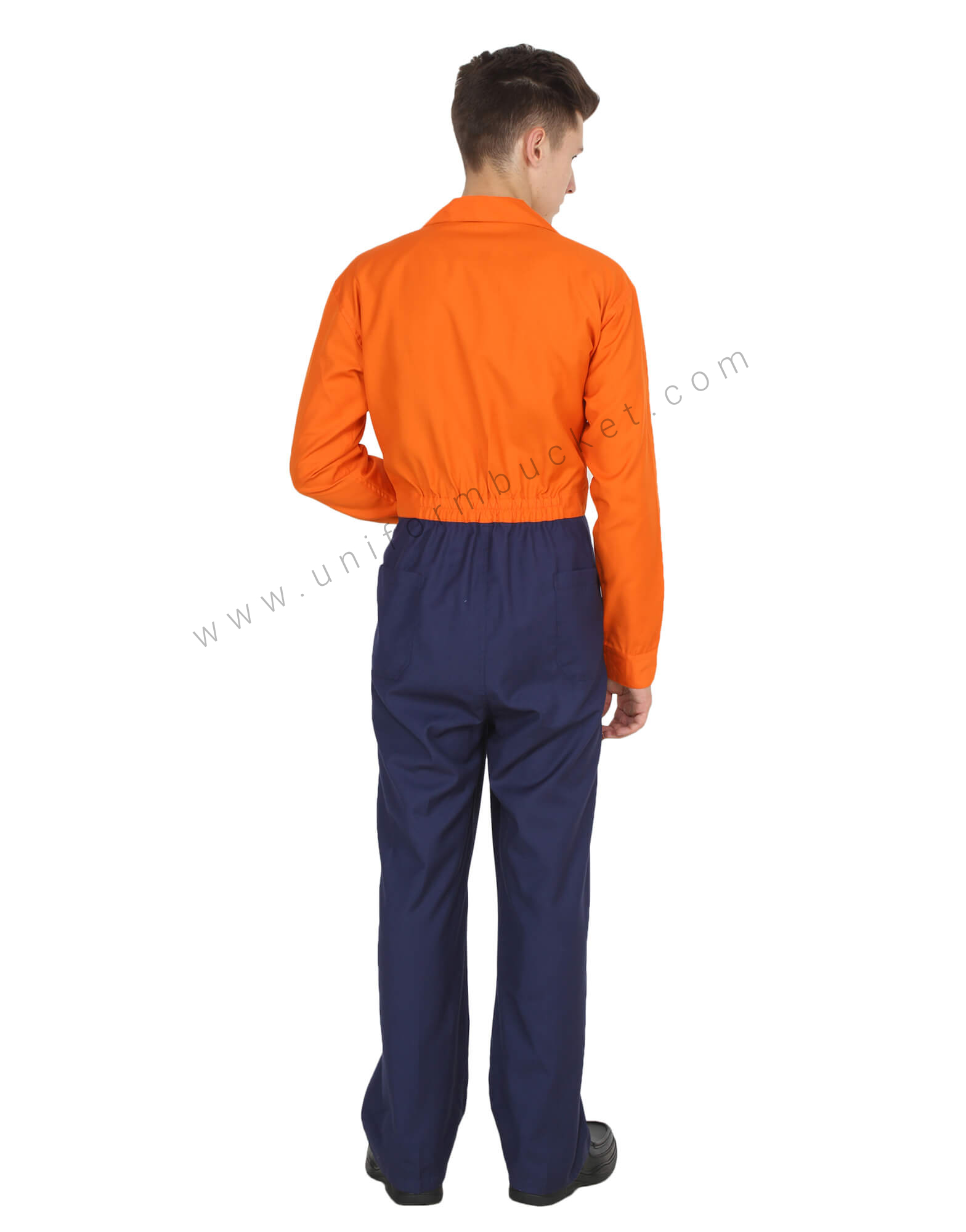 Saffron Navy Hidden Zip Coverall