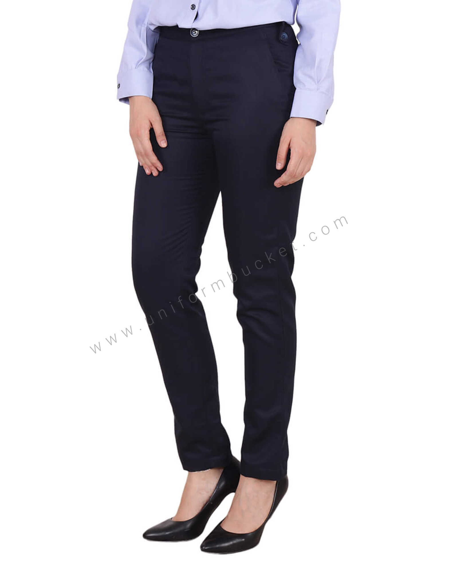 Buy The Air Navy Trouser | Beyours