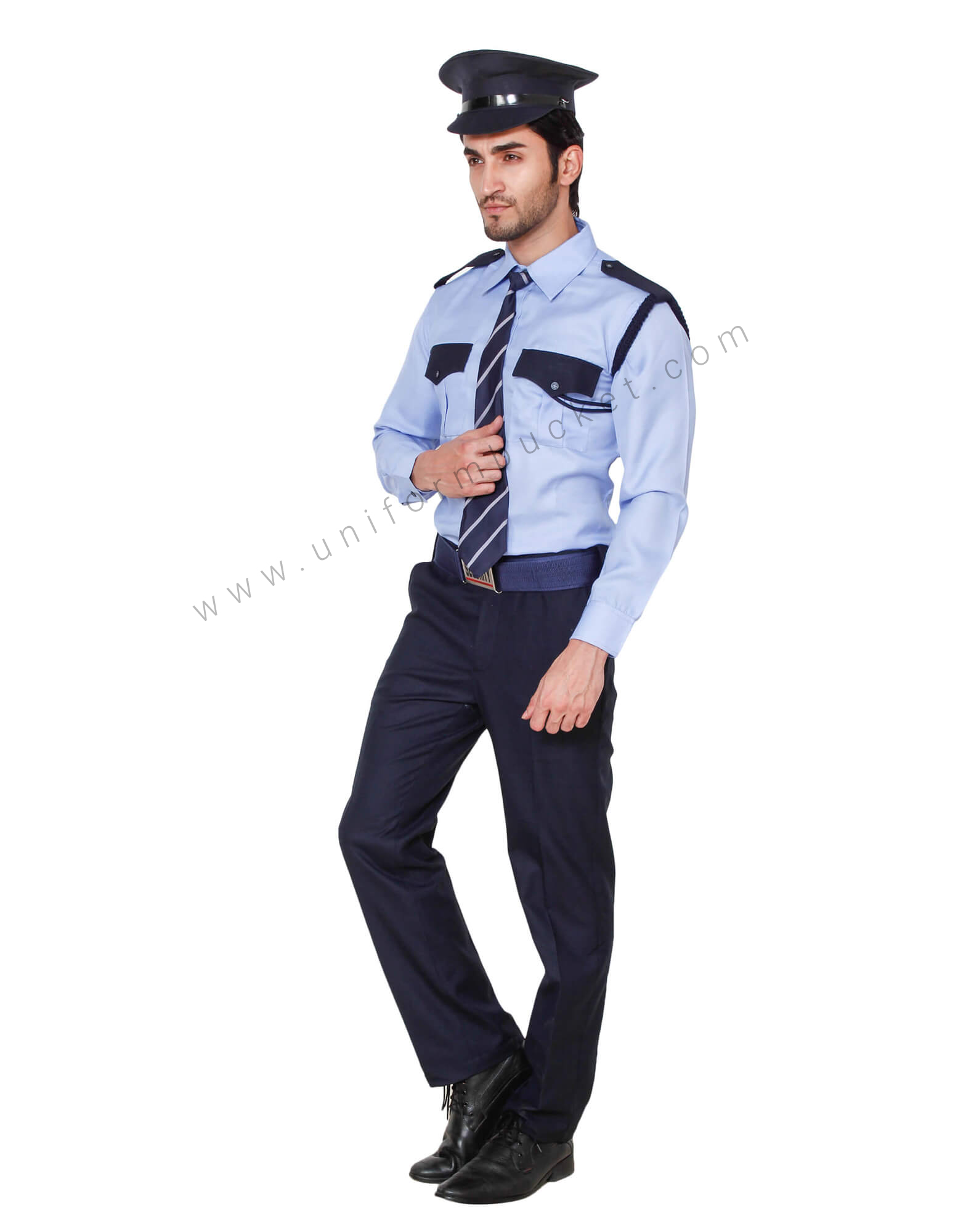 Blue Security Guard/Driver Shirt For Men