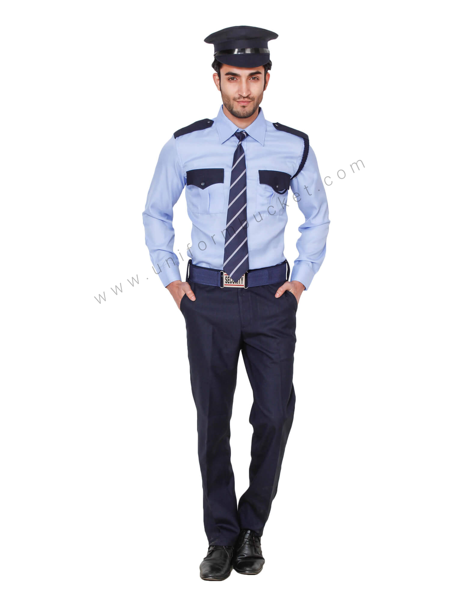 Blue Security Guard/Driver Shirt For Men