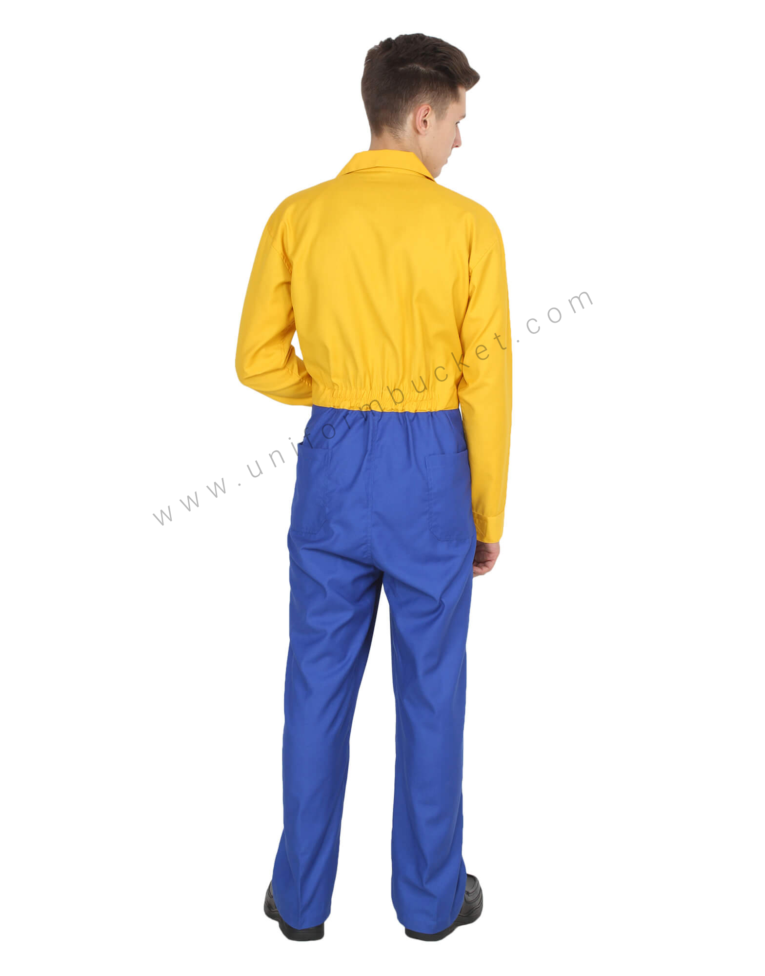 Hidden Zip Blue And Yellow Coverall