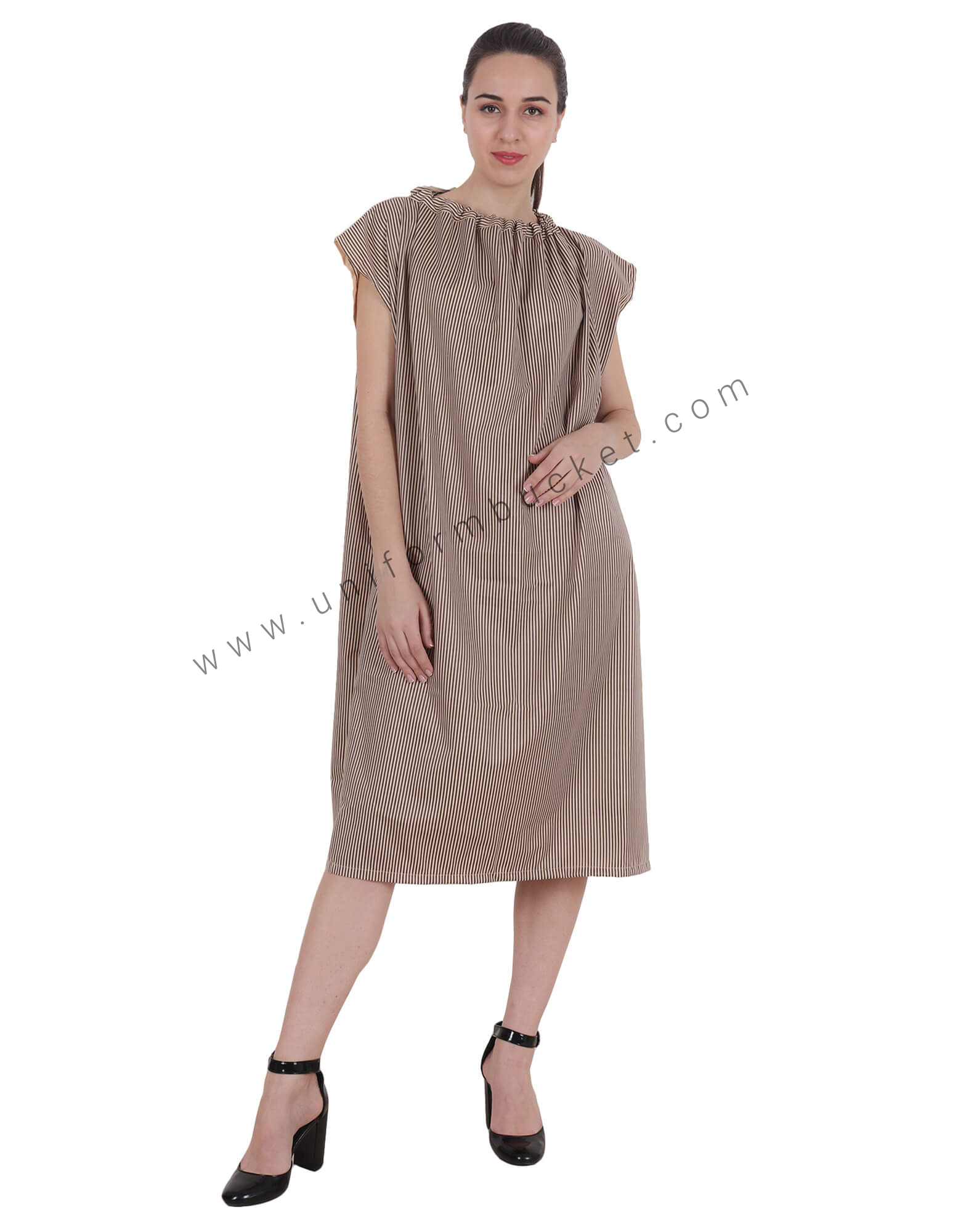 Brown Beauty Gown For Spa, Salon