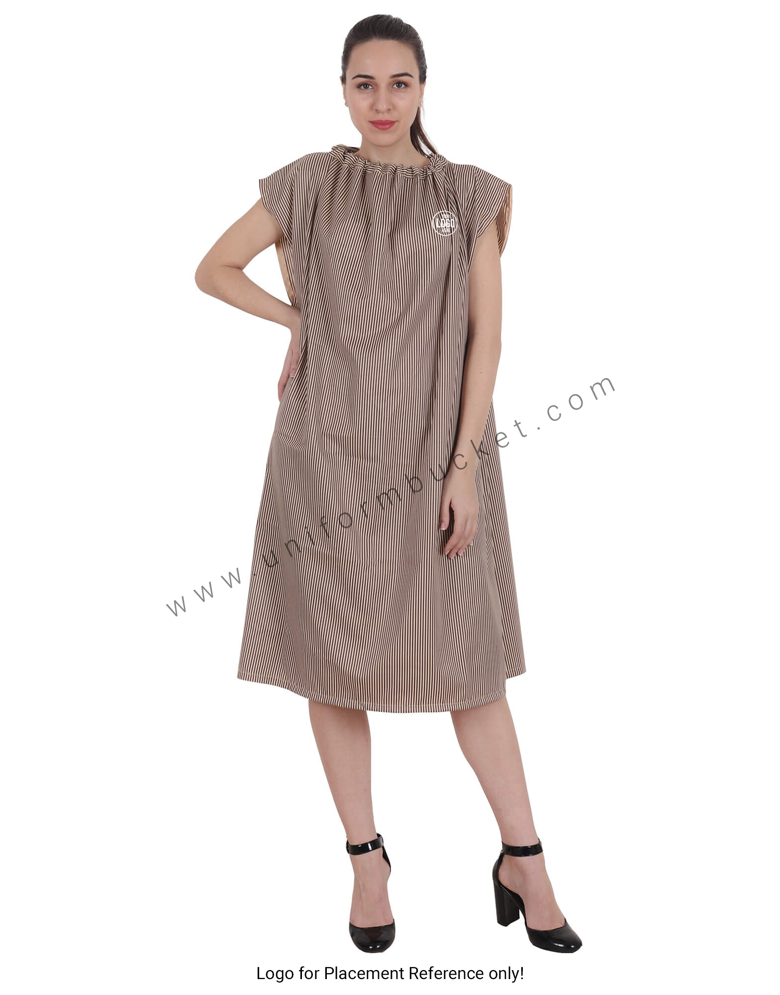 Brown Beauty Gown For Spa, Salon