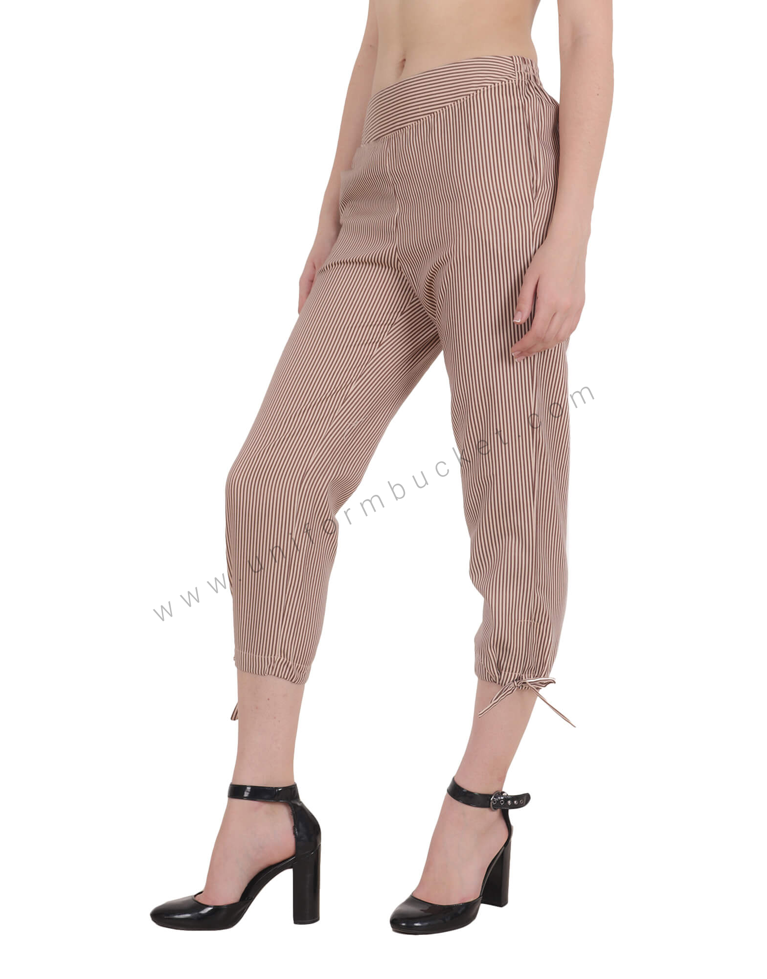 Brown Lining Capri For Women