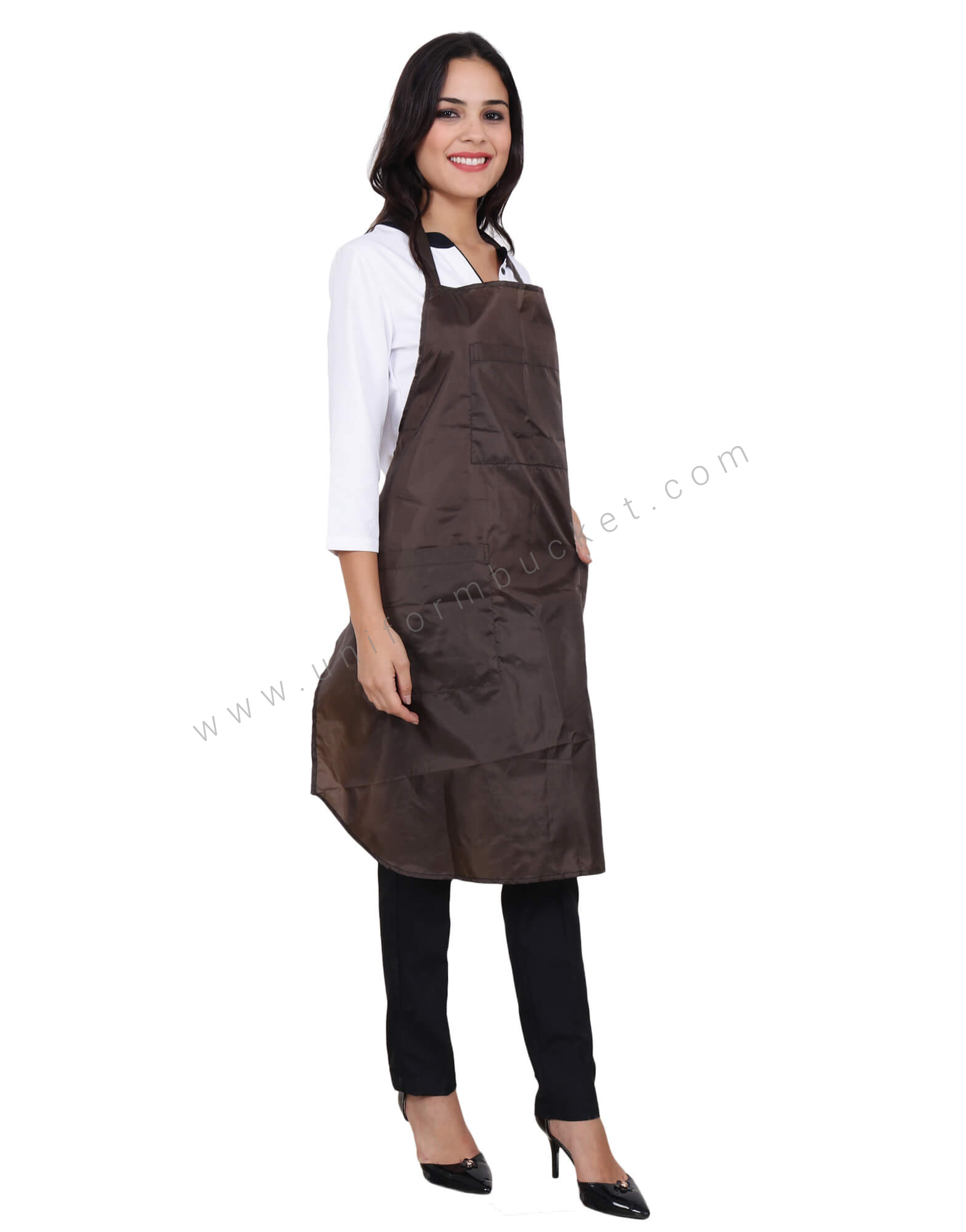 Brown Salon Bib Apron