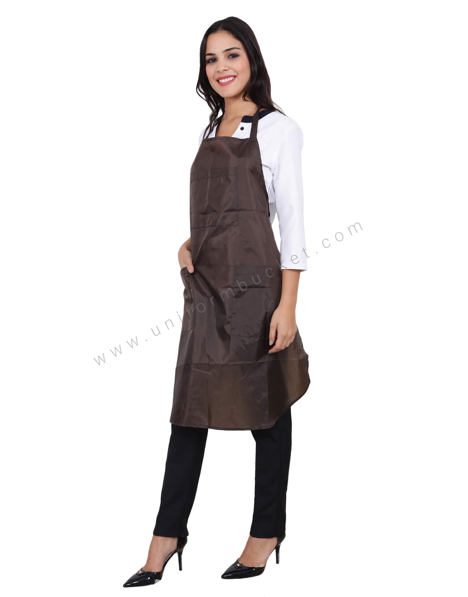 Brown Salon Bib Apron