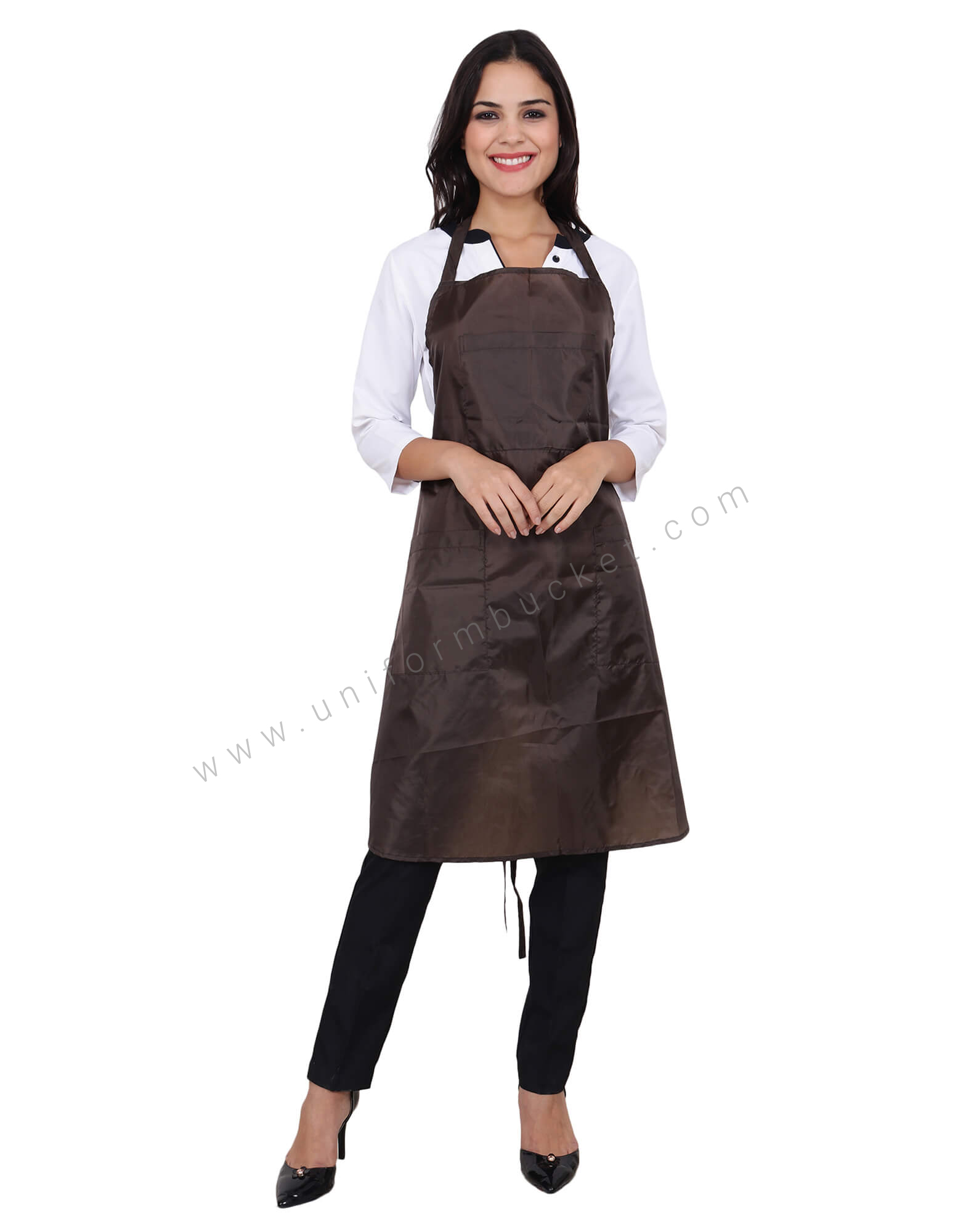 Brown Salon Bib Apron