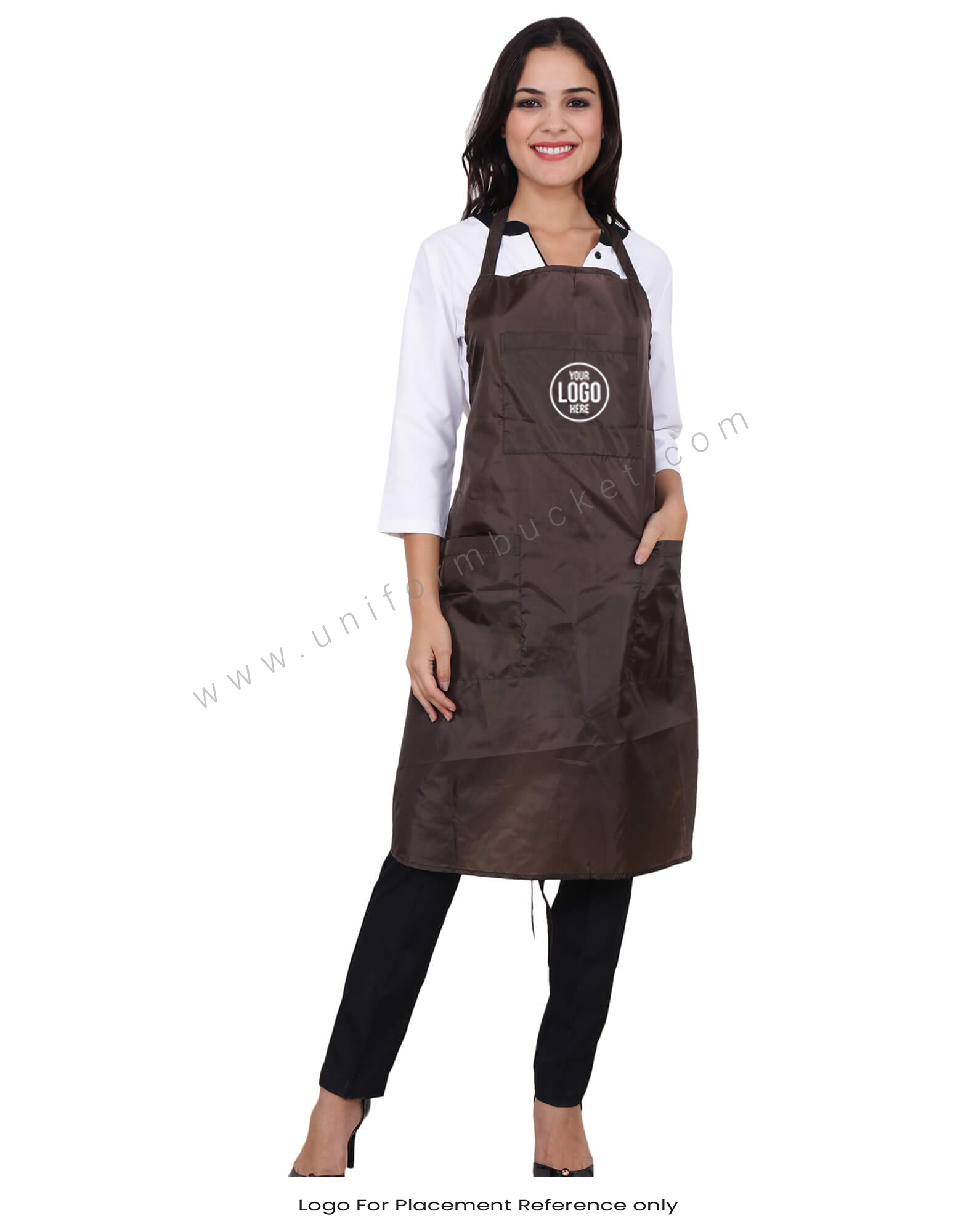 Brown Salon Bib Apron