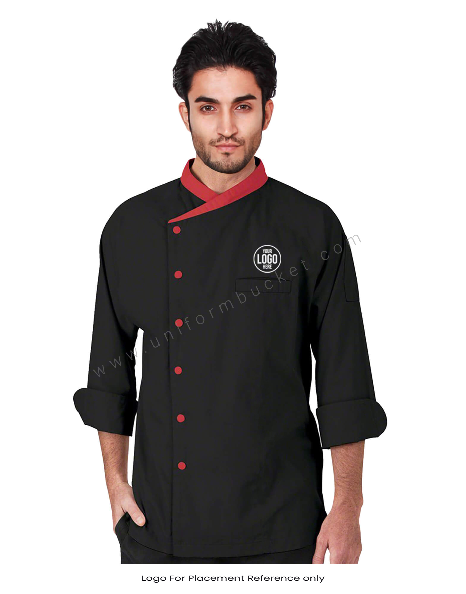 Buy 3 4th Sleeve Chef Coat With Red Trims for Men Online Best