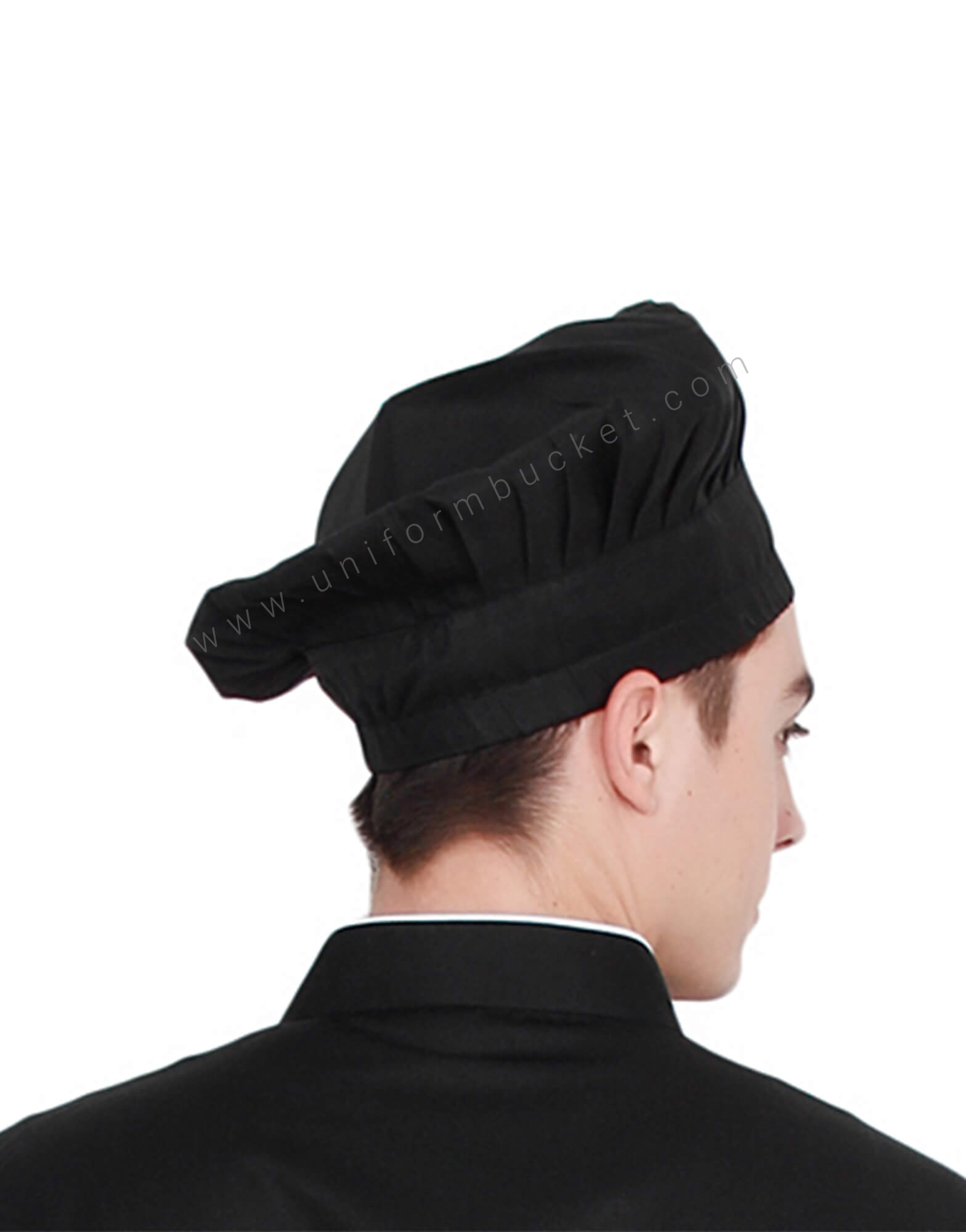 Chef Skull Cap in Black Fabric