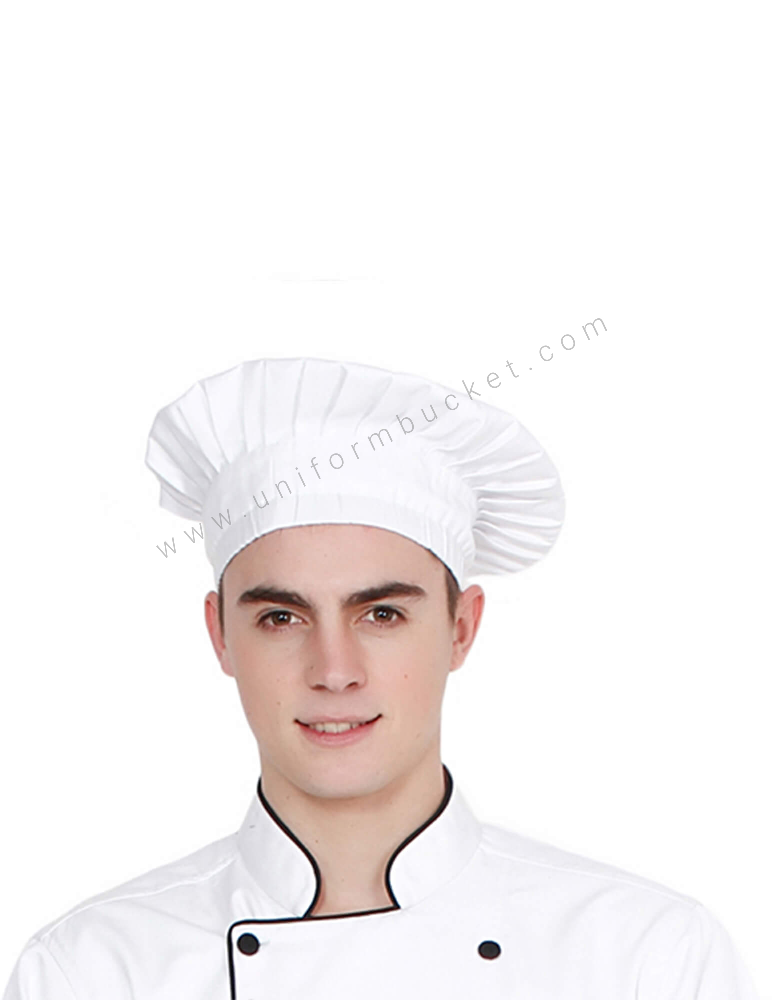 Chef Skull Cap in White Fabric