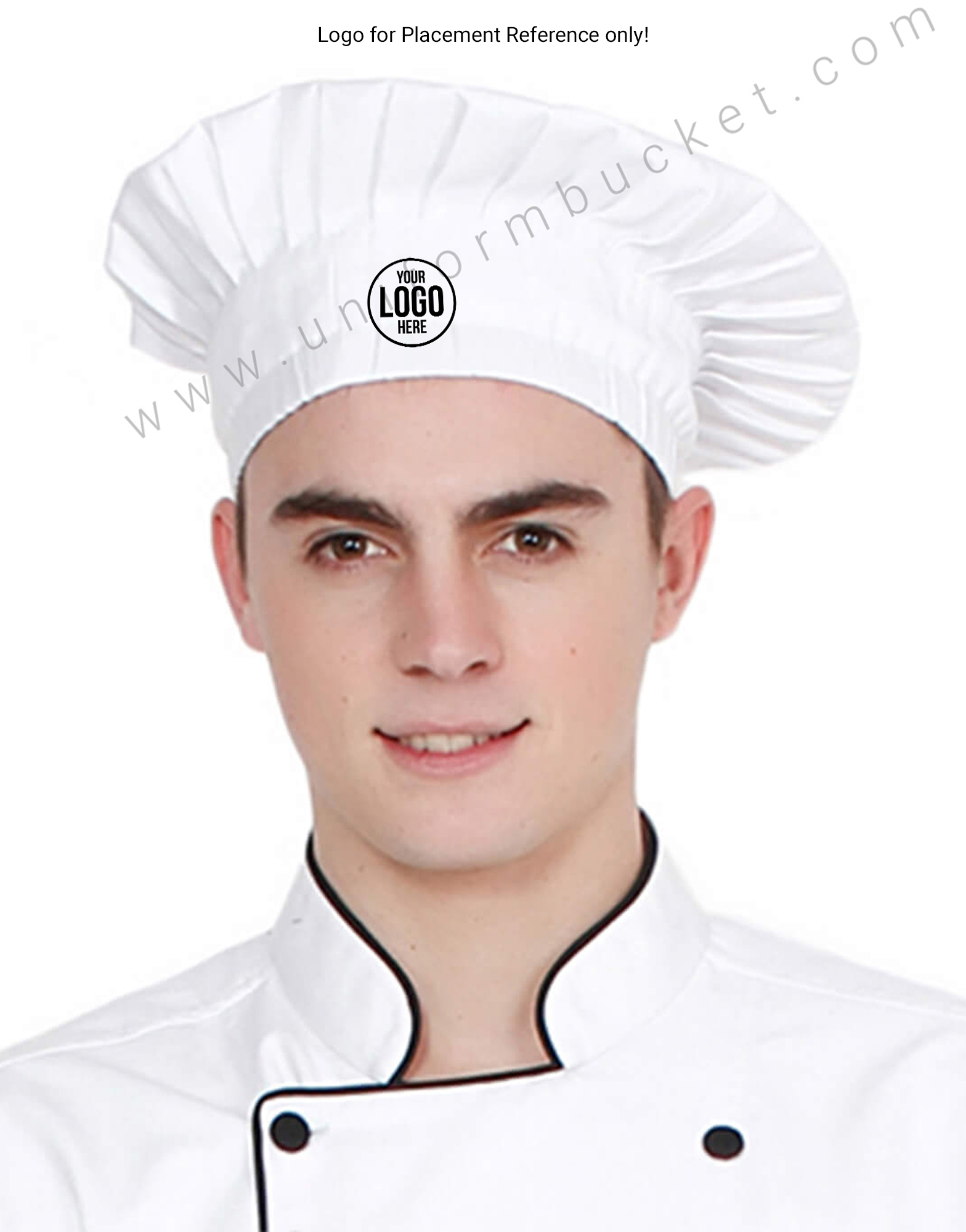 Chef Skull Cap in White Fabric