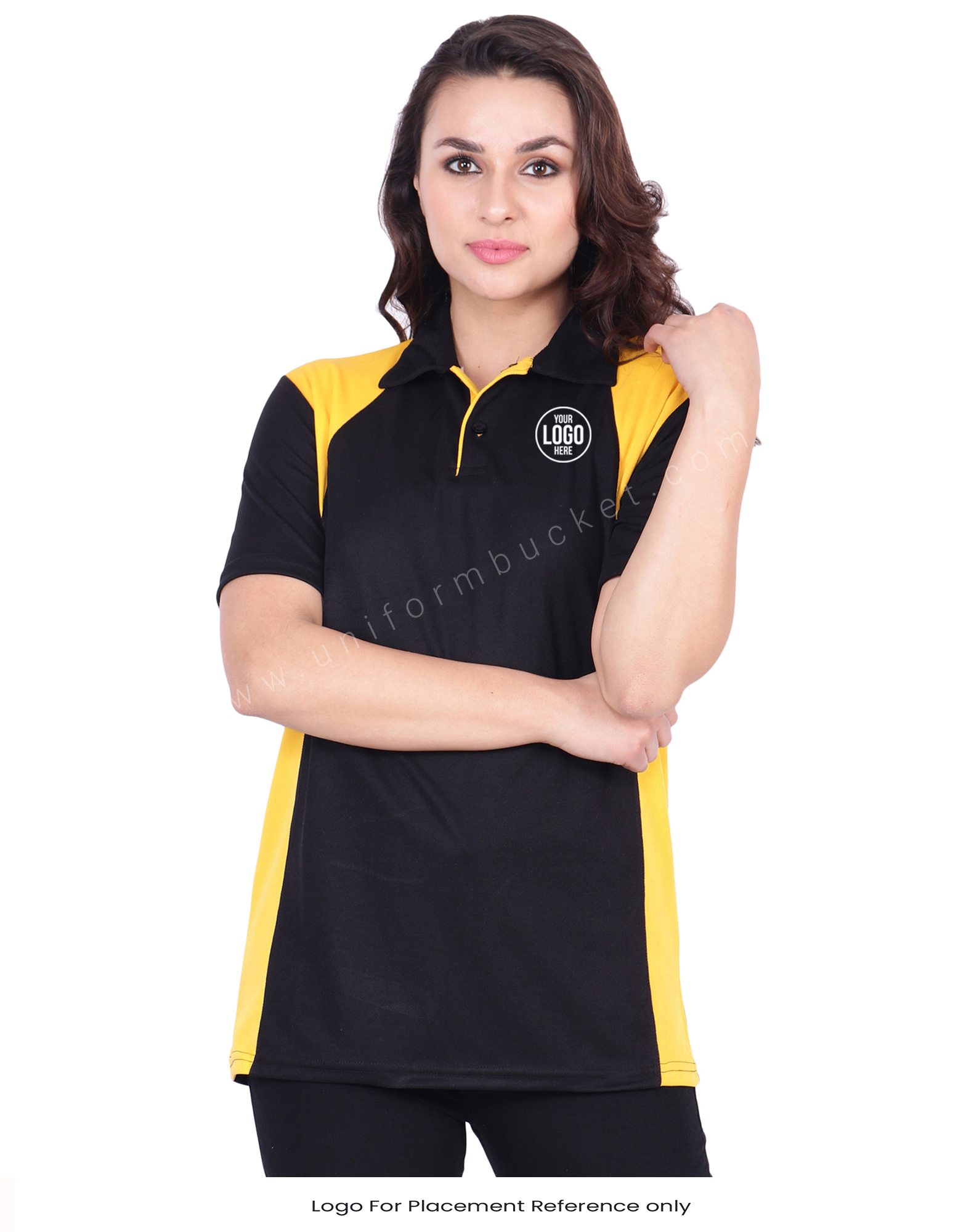 Black & Yellow Designer Polo T-Shirt