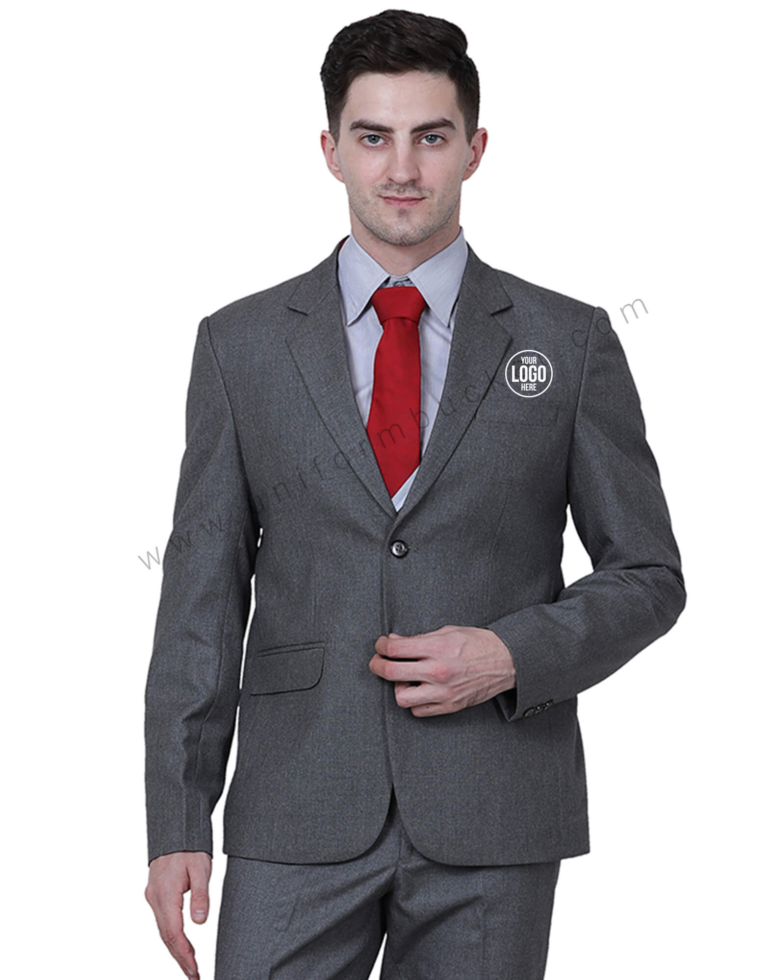 Dark Grey Blazer For Men