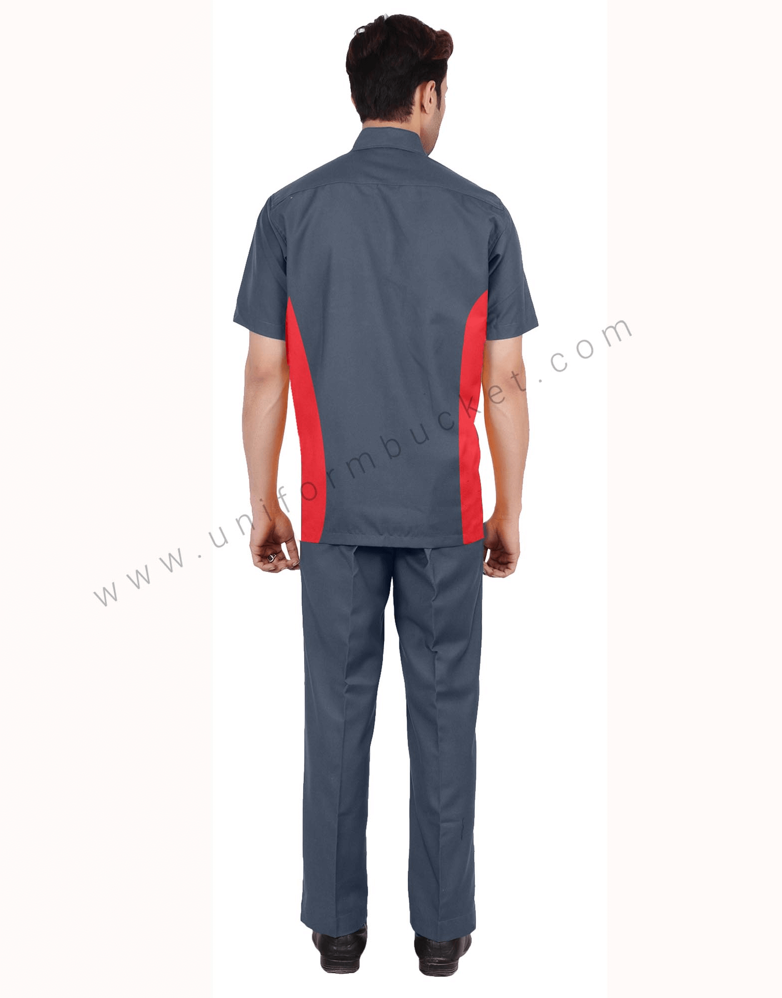Dark Grey Plain Formal Trousers
